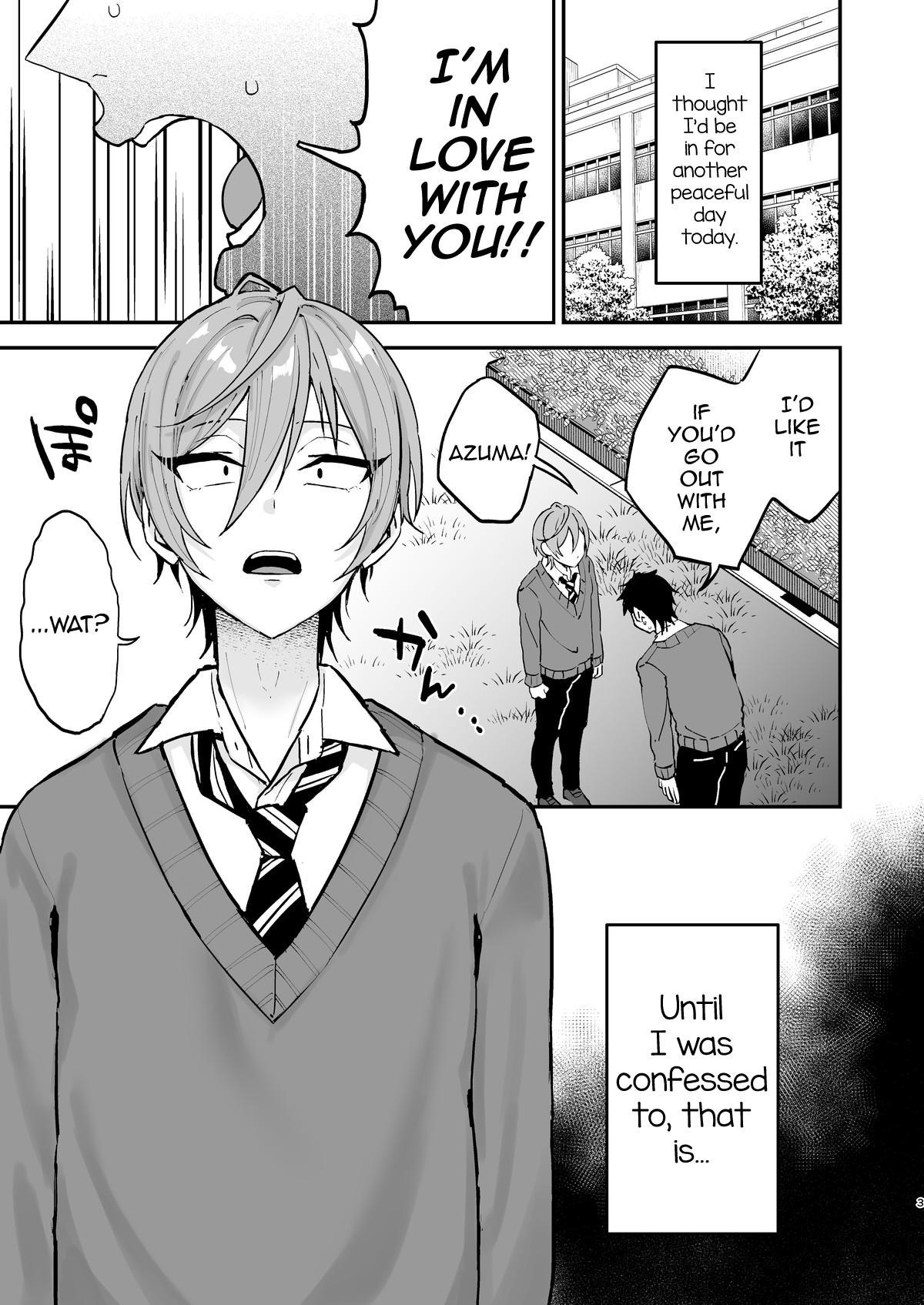 Kawaii ni Yowai Inkya Danshi ga Mesu Ochi suru made Zenpen page 2