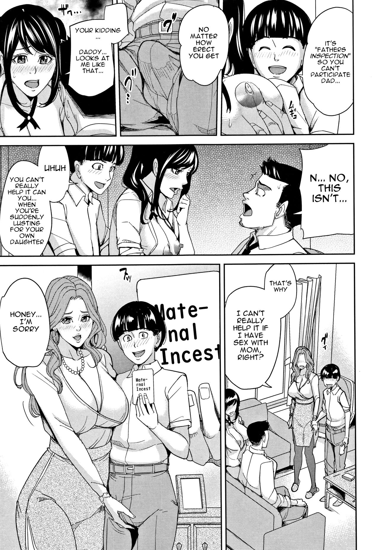 Kazoku Soukan Game - family Incest game Ch. 1-3 page 76