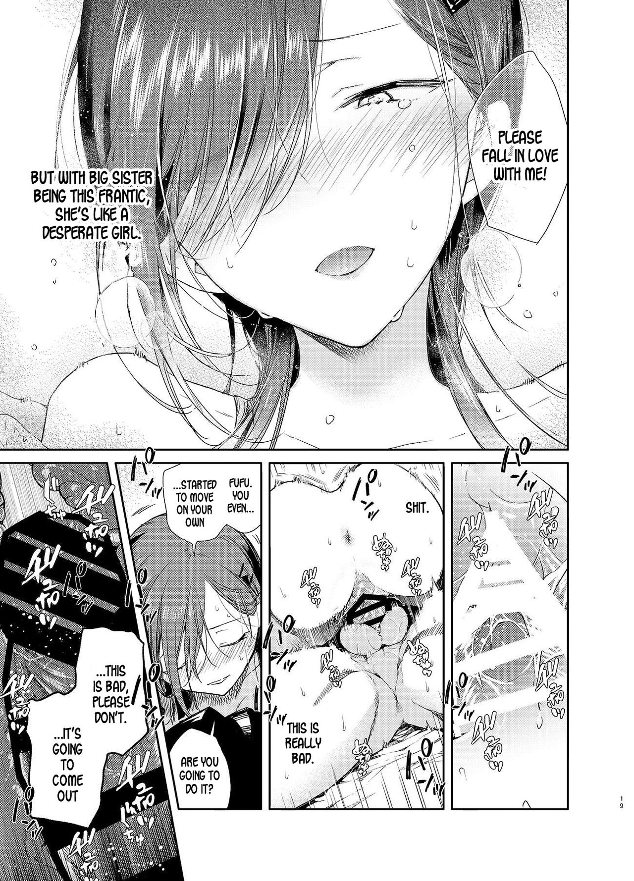 Kinjo no Tsuntsun Imouto to Muhyoujou Ane ni Semarare Ecchi page 19