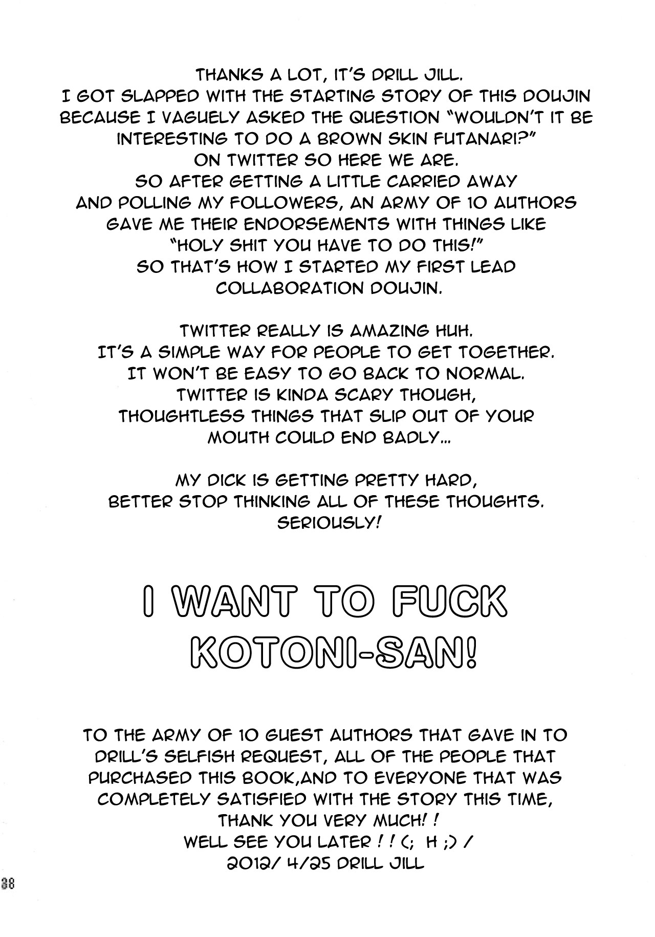 Kotoni-san wo ** Shitai! [English] =Pineapples r' Us & Doujin-Moe= page 38