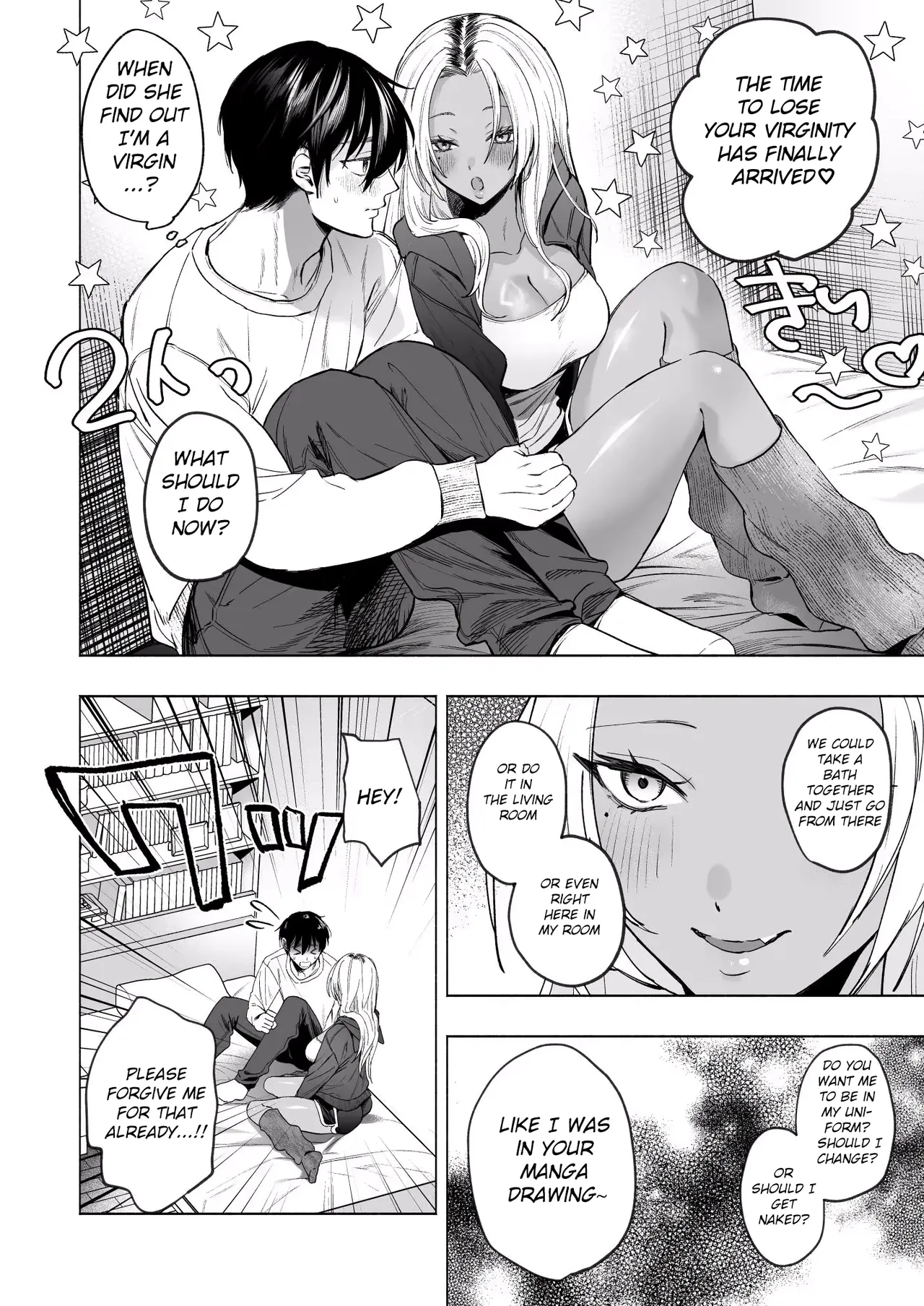 Kuro Gal Kyonyuu Gimai wa Boku o Yasashiku Sakusei Shitai page 27