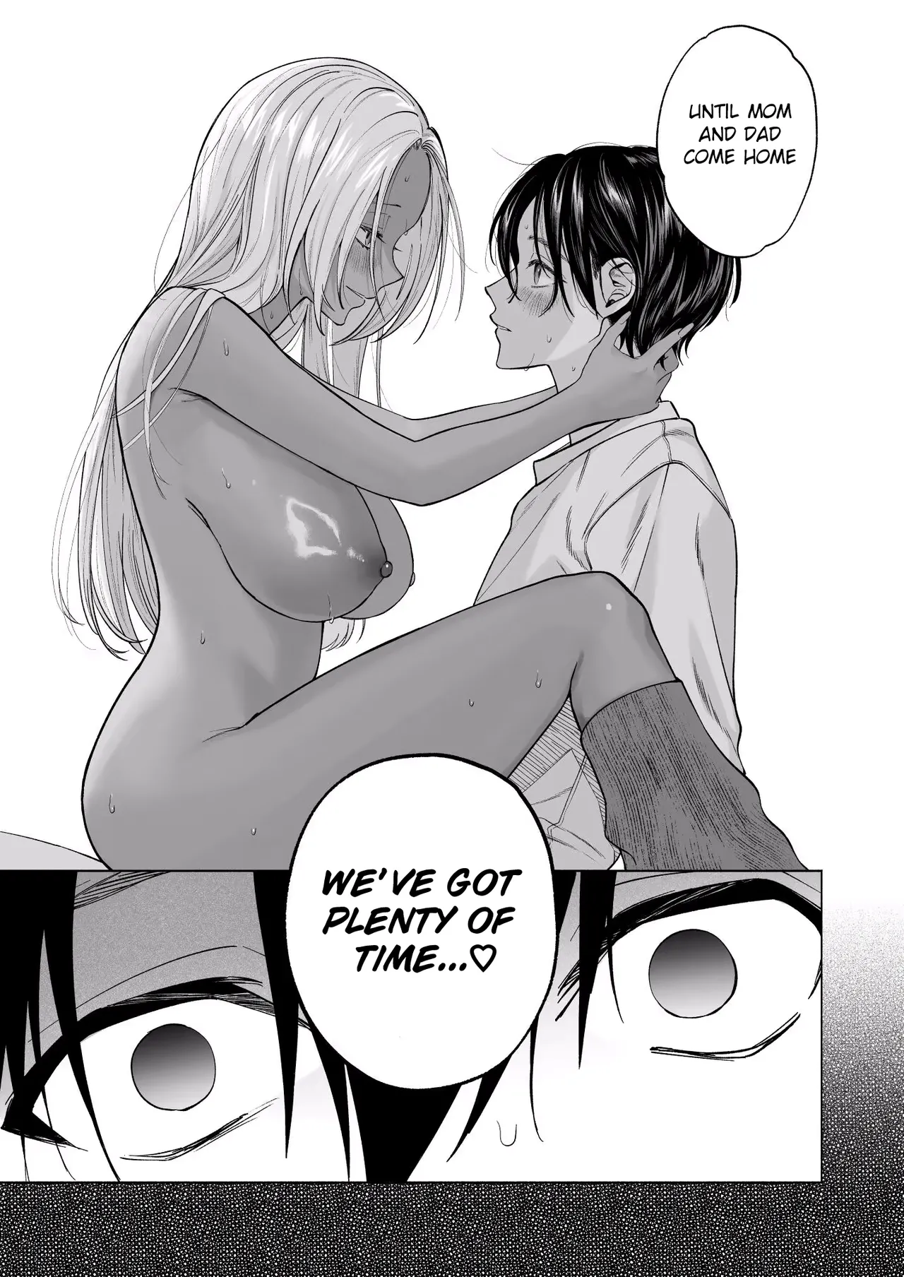 Kuro Gal Kyonyuu Gimai wa Boku o Yasashiku Sakusei Shitai page 41