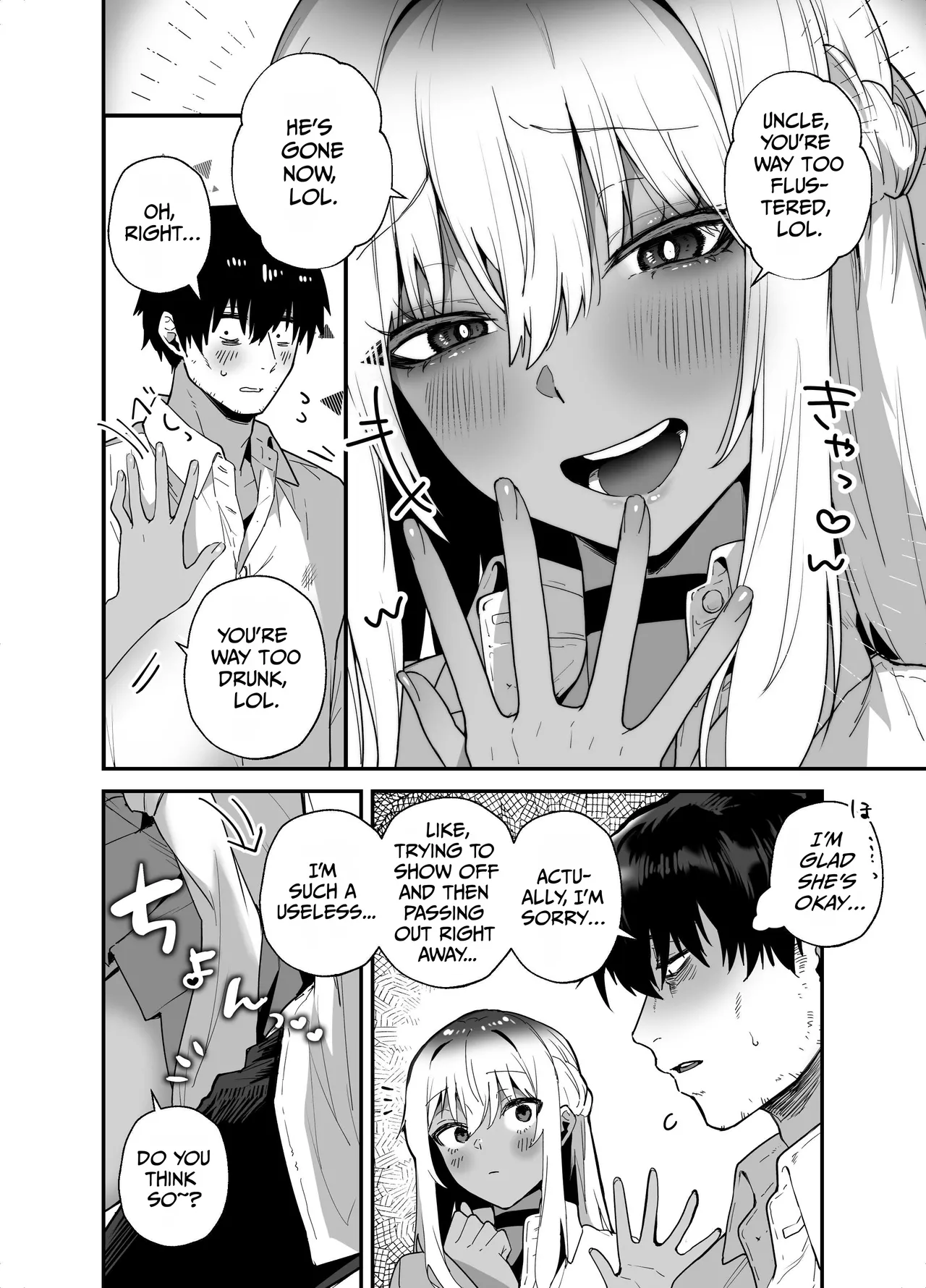Kuro Gal no Ongaeshi -Shachiku Oji ga Kasshoku Kyonyuu Gal o Nanpa kara Tasuketara Icha Love Junai Koubi shita Hanashi- page 10