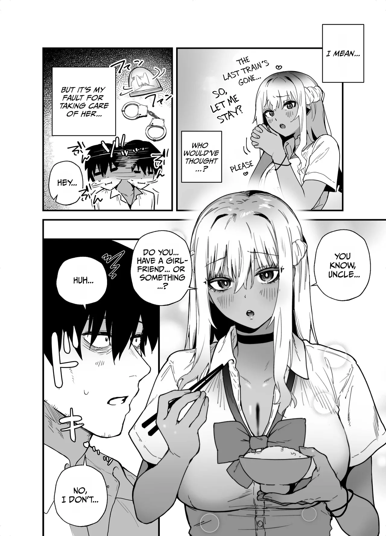 Kuro Gal no Ongaeshi -Shachiku Oji ga Kasshoku Kyonyuu Gal o Nanpa kara Tasuketara Icha Love Junai Koubi shita Hanashi- page 14