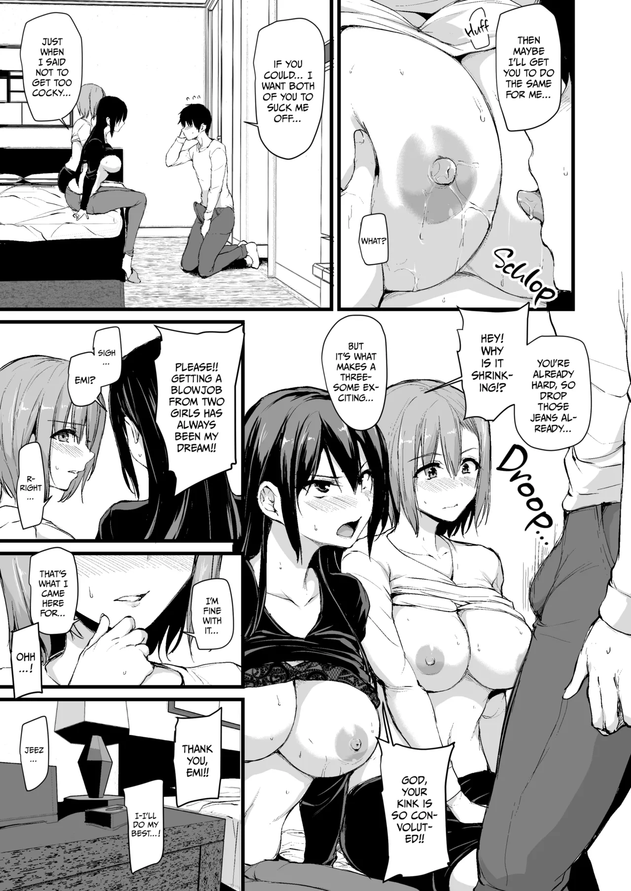 Kyonyuu Ga Futariinai To Bokkishinai Otto No Tame Ni Tomodachi O Tsuretekita Tsuma Chapter 1-3 page 12