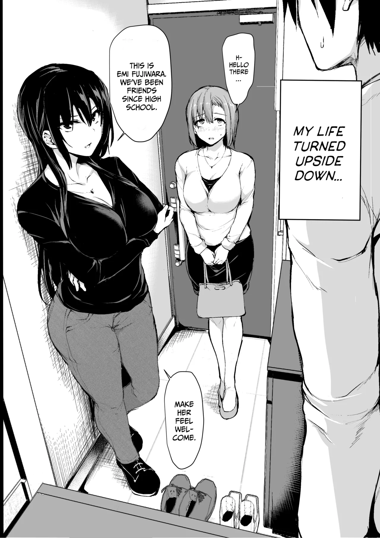 Kyonyuu Ga Futariinai To Bokkishinai Otto No Tame Ni Tomodachi O Tsuretekita Tsuma Chapter 1-3 page 3