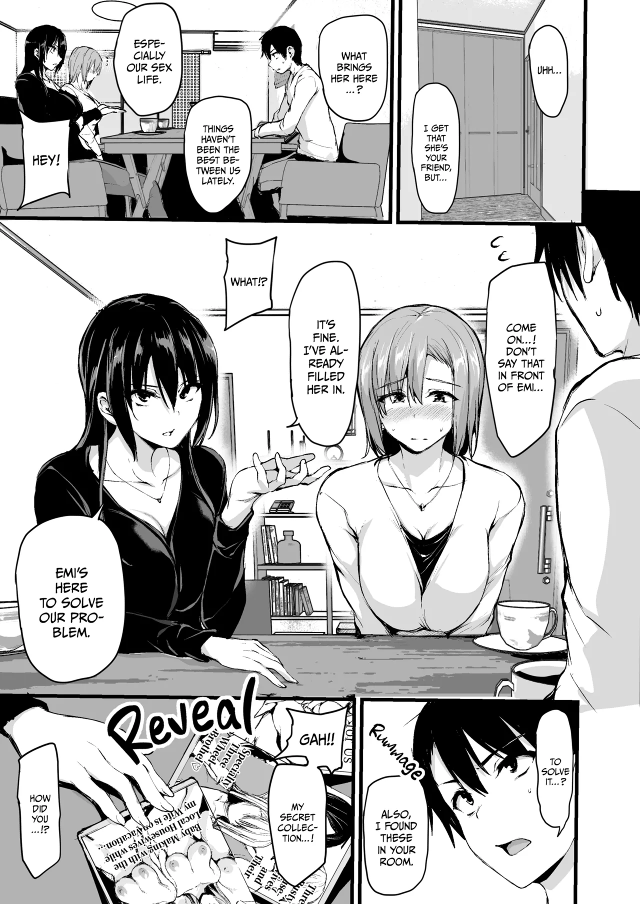 Kyonyuu Ga Futariinai To Bokkishinai Otto No Tame Ni Tomodachi O Tsuretekita Tsuma Chapter 1-3 page 4