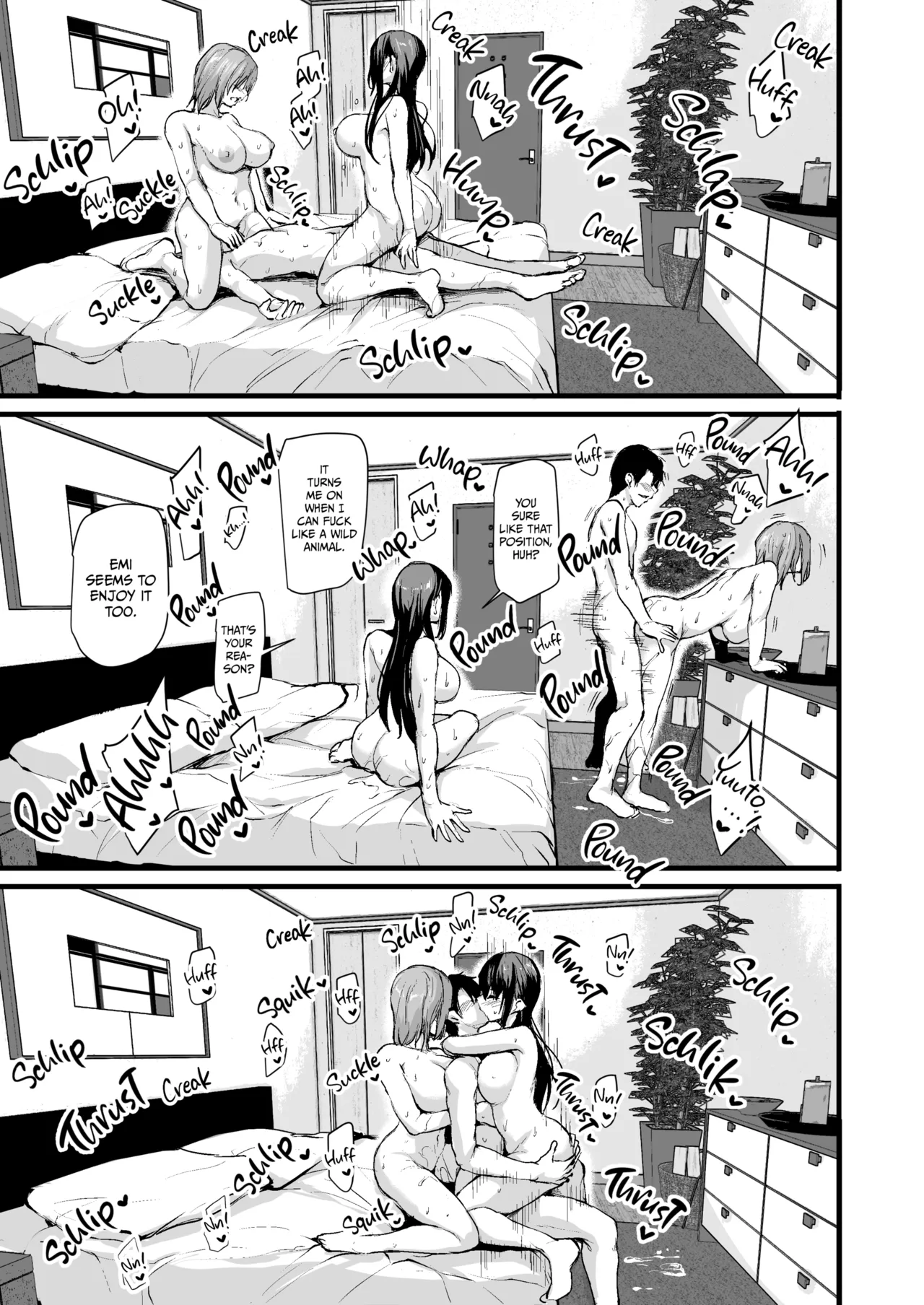 Kyonyuu Ga Futariinai To Bokkishinai Otto No Tame Ni Tomodachi O Tsuretekita Tsuma Chapter 1-3 page 48