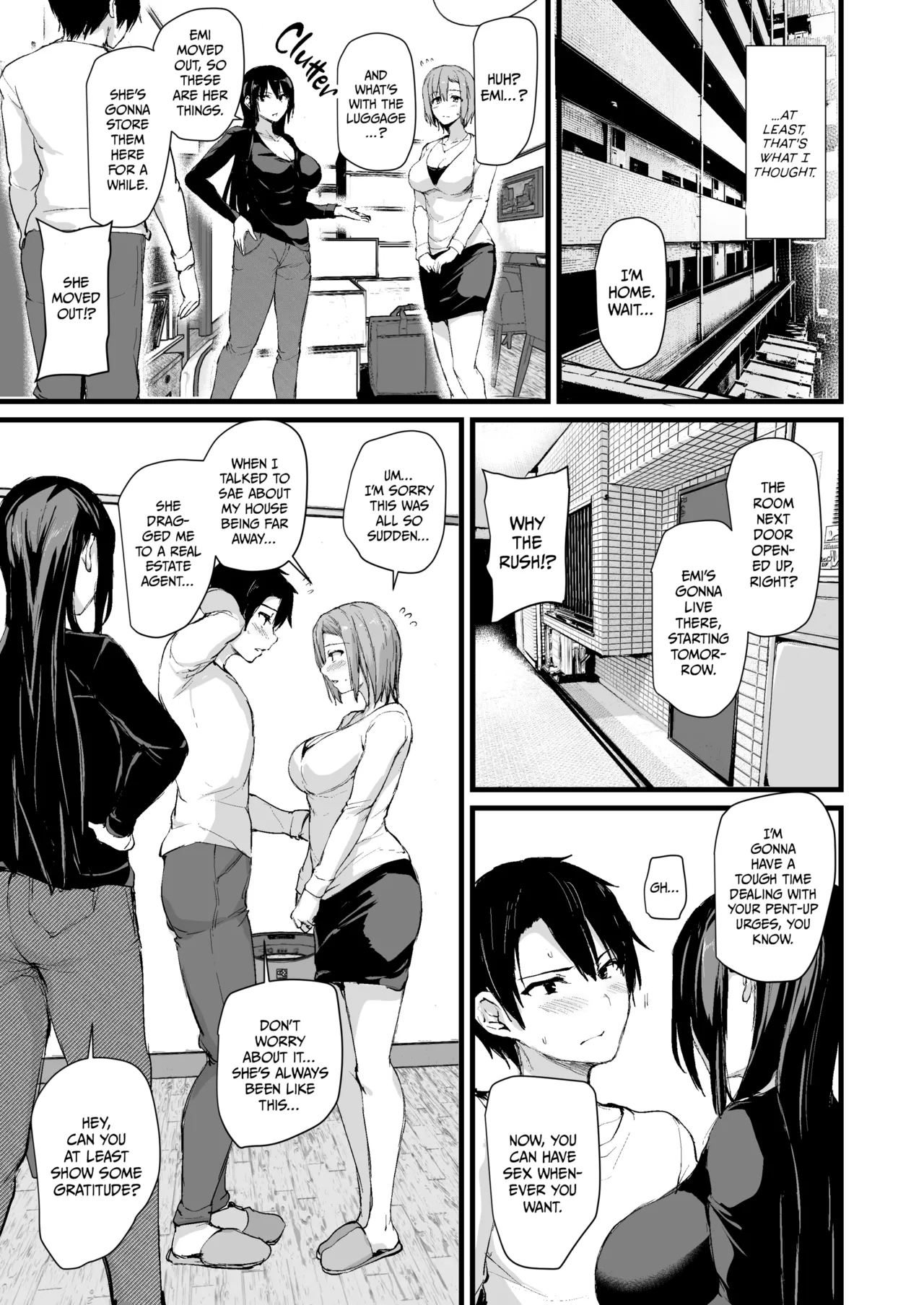 Kyonyuu Ga Futariinai To Bokkishinai Otto No Tame Ni Tomodachi O Tsuretekita Tsuma Chapter 1-3 page 54