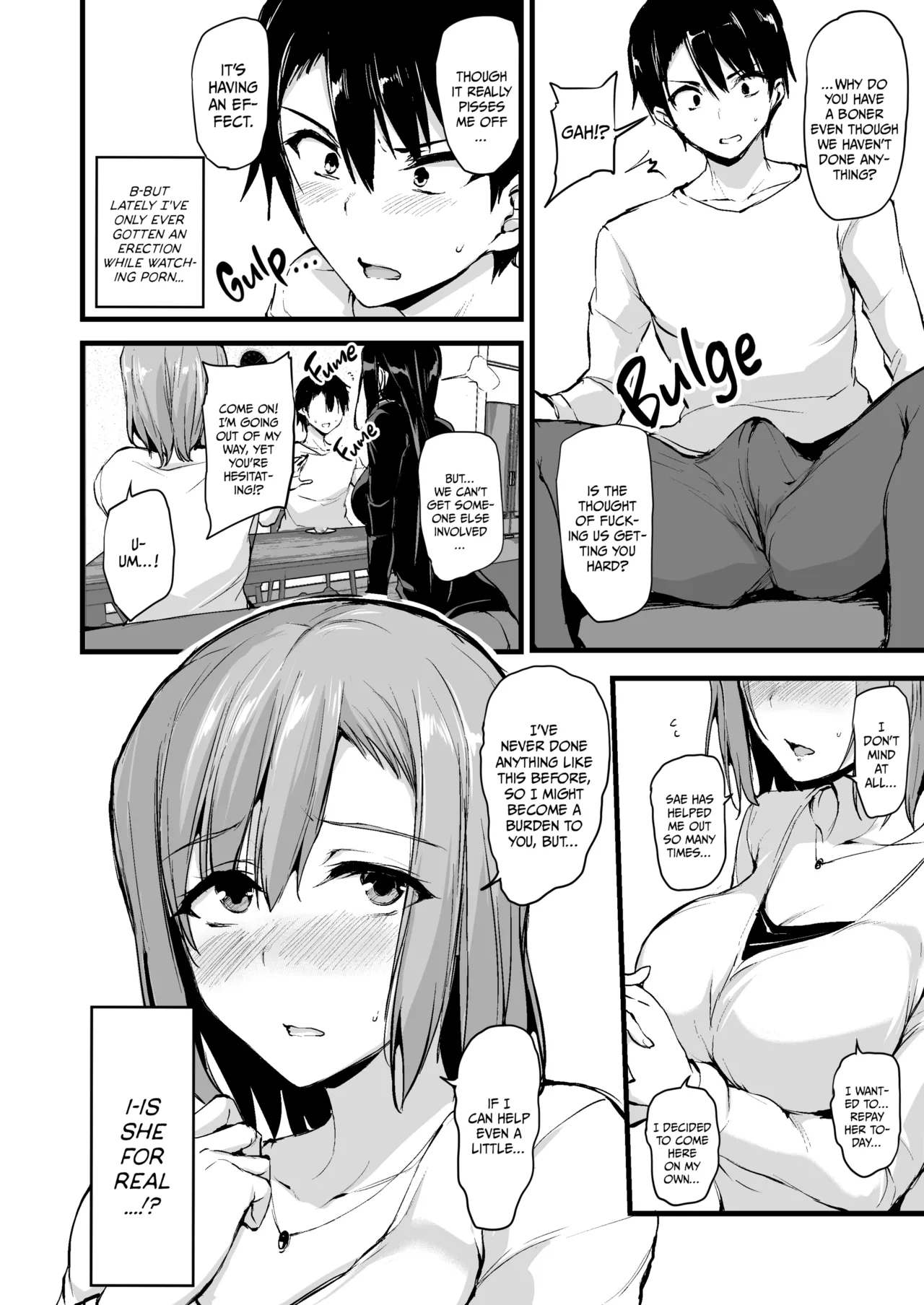 Kyonyuu Ga Futariinai To Bokkishinai Otto No Tame Ni Tomodachi O Tsuretekita Tsuma Chapter 1-3 page 7