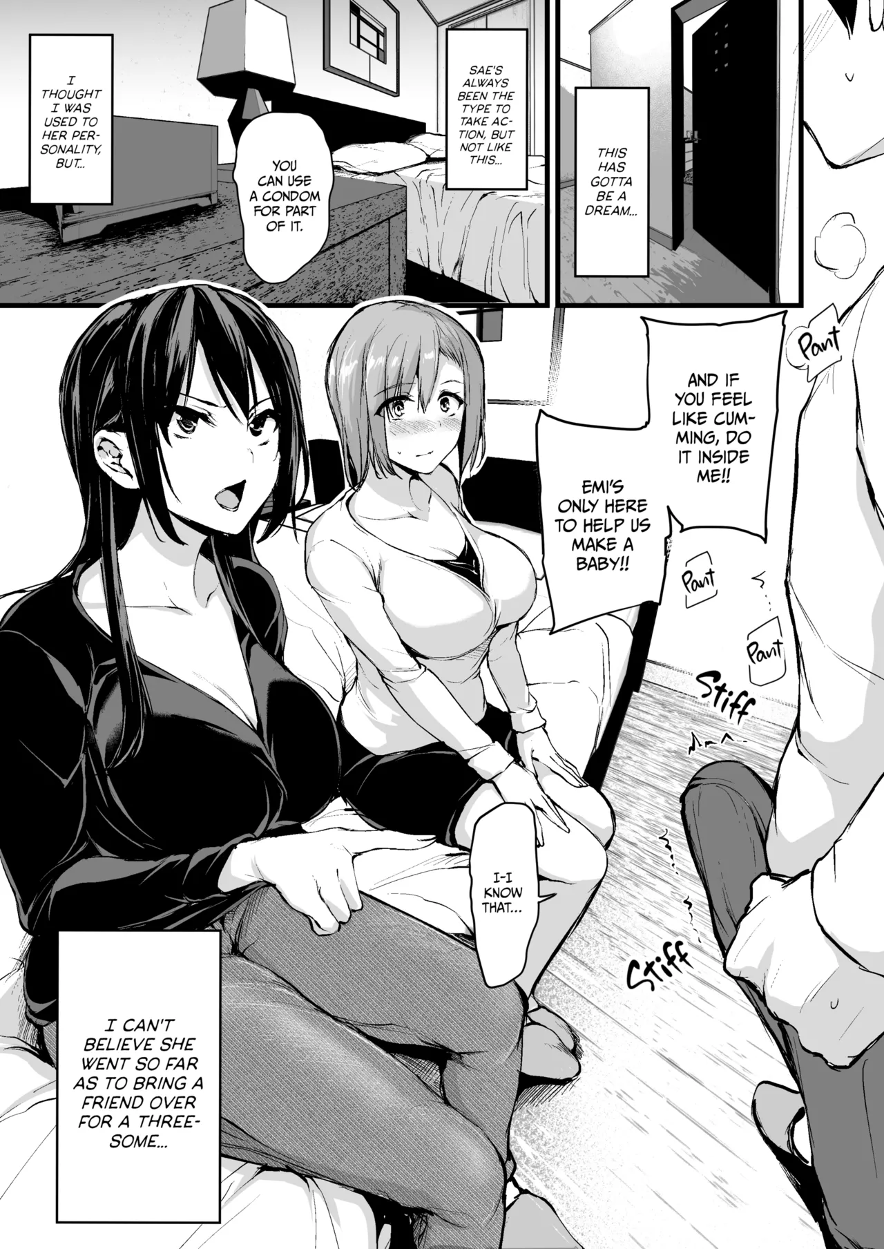 Kyonyuu Ga Futariinai To Bokkishinai Otto No Tame Ni Tomodachi O Tsuretekita Tsuma Chapter 1-3 page 8