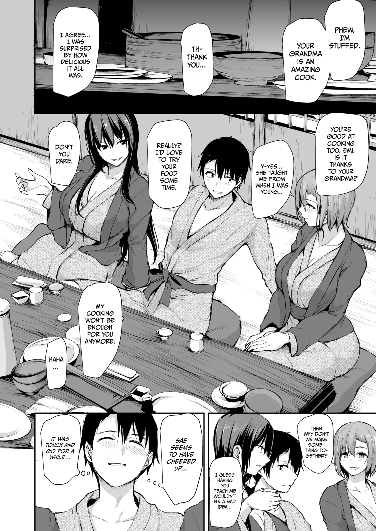Kyonyuu Ga Futariinai To Bokkishinai Otto No Tame Ni Tomodachi O Tsuretekita Tsuma Chapter 1-3 page 94