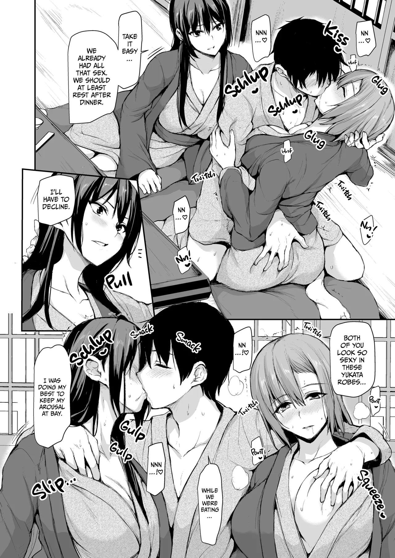 Kyonyuu Ga Futariinai To Bokkishinai Otto No Tame Ni Tomodachi O Tsuretekita Tsuma Chapter 1-3 page 96