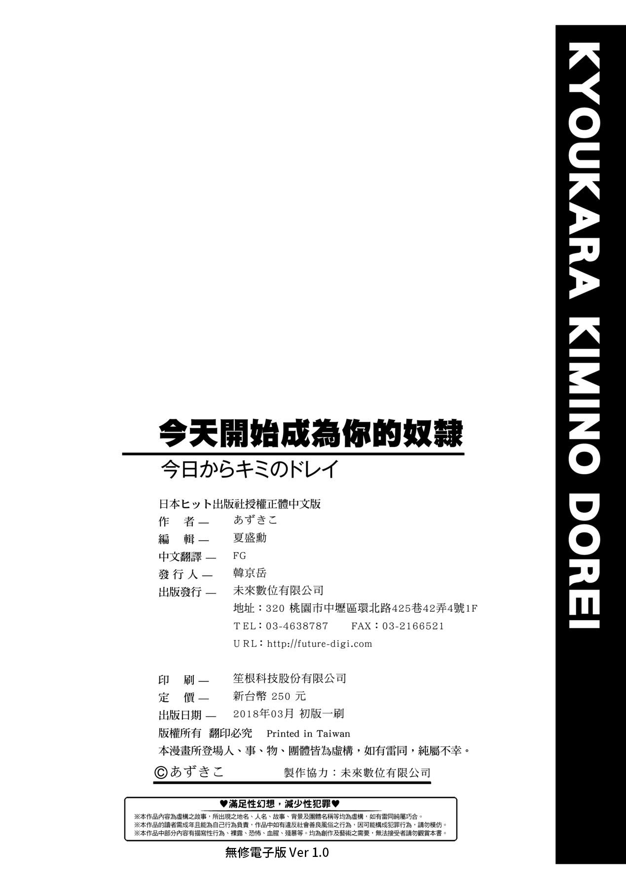 Kyou kara Kimi no Dorei page 199