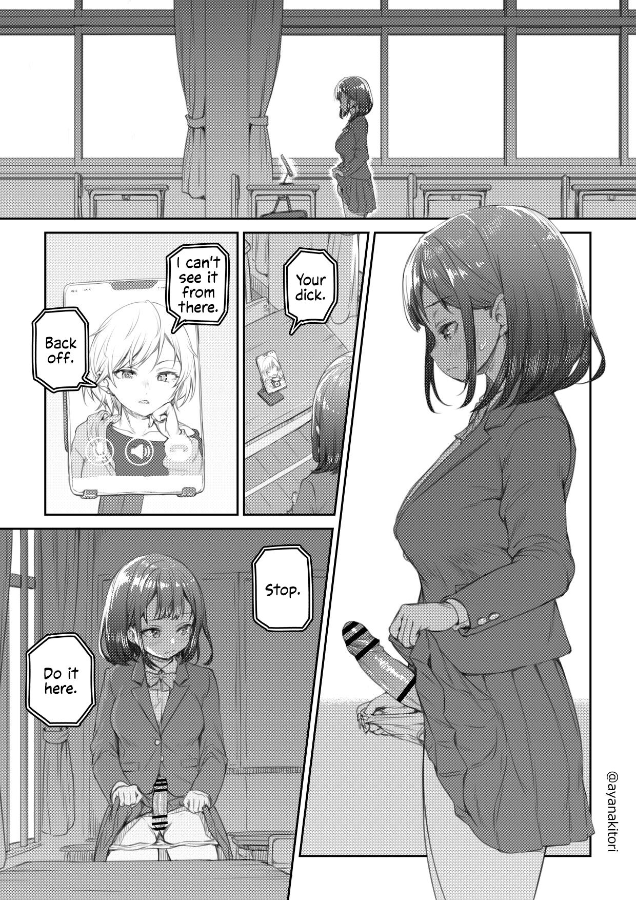 Kyoushitsu de Remote Hitori H Saserareru Futanari-chan page 1