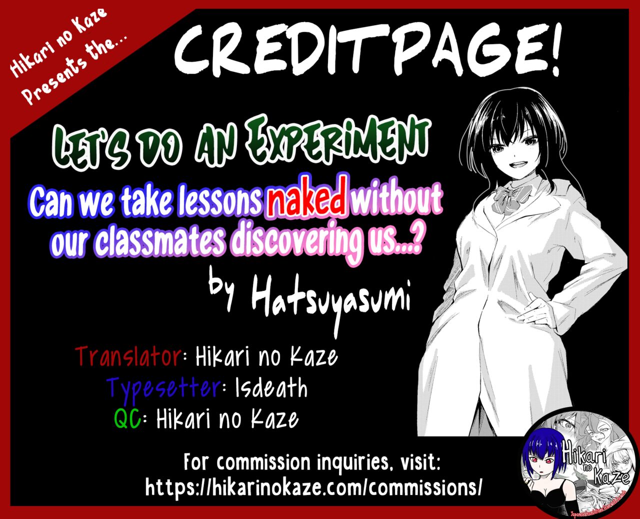 Let's do an experiment. Can we take lessons naked without our classmates discovering us...? page 49