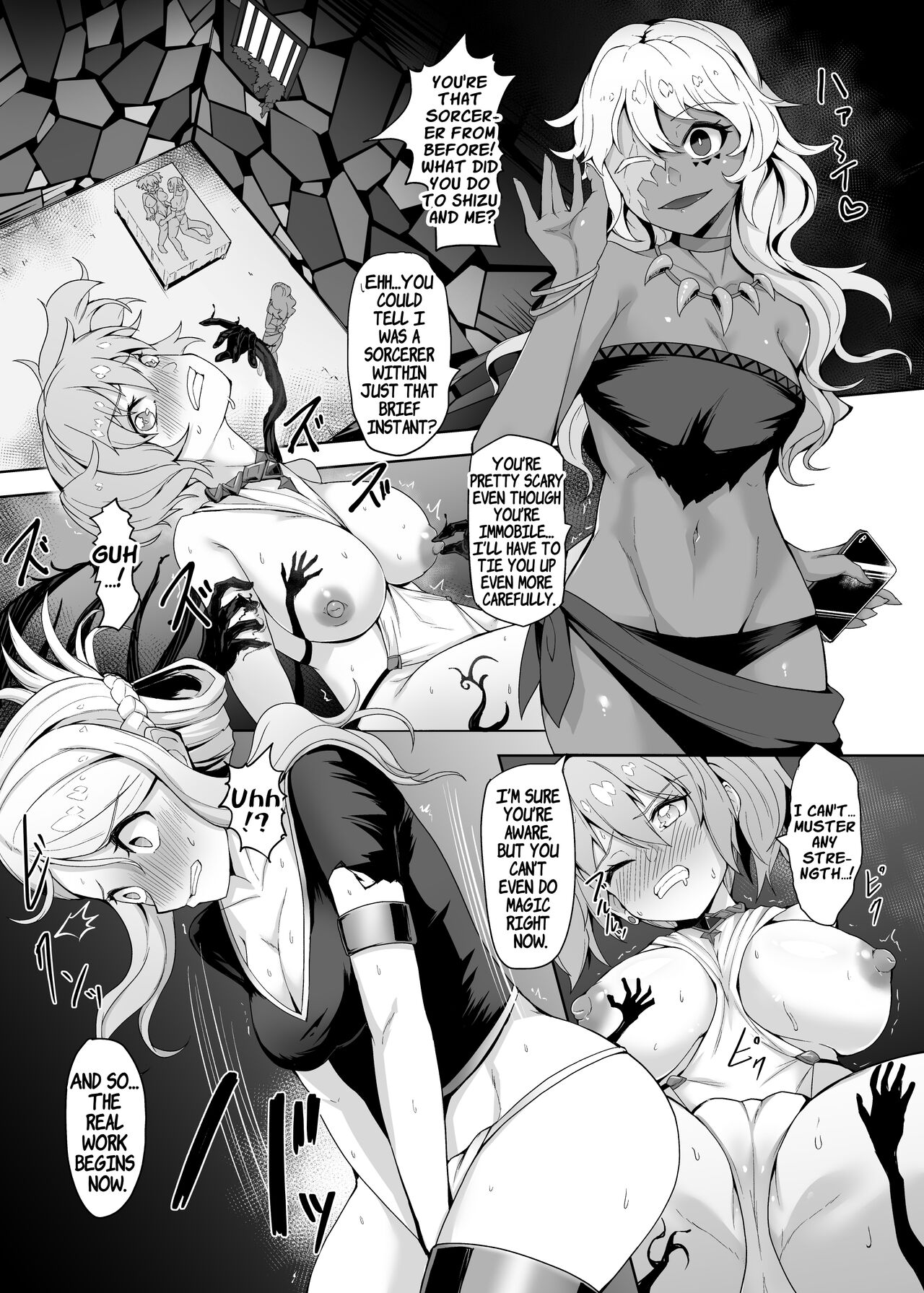Level Drain Futanari Kyousei Sex o Saserarete, Subete o Ushinau Onna Mahoutsukai to Onna Kenshi page 12