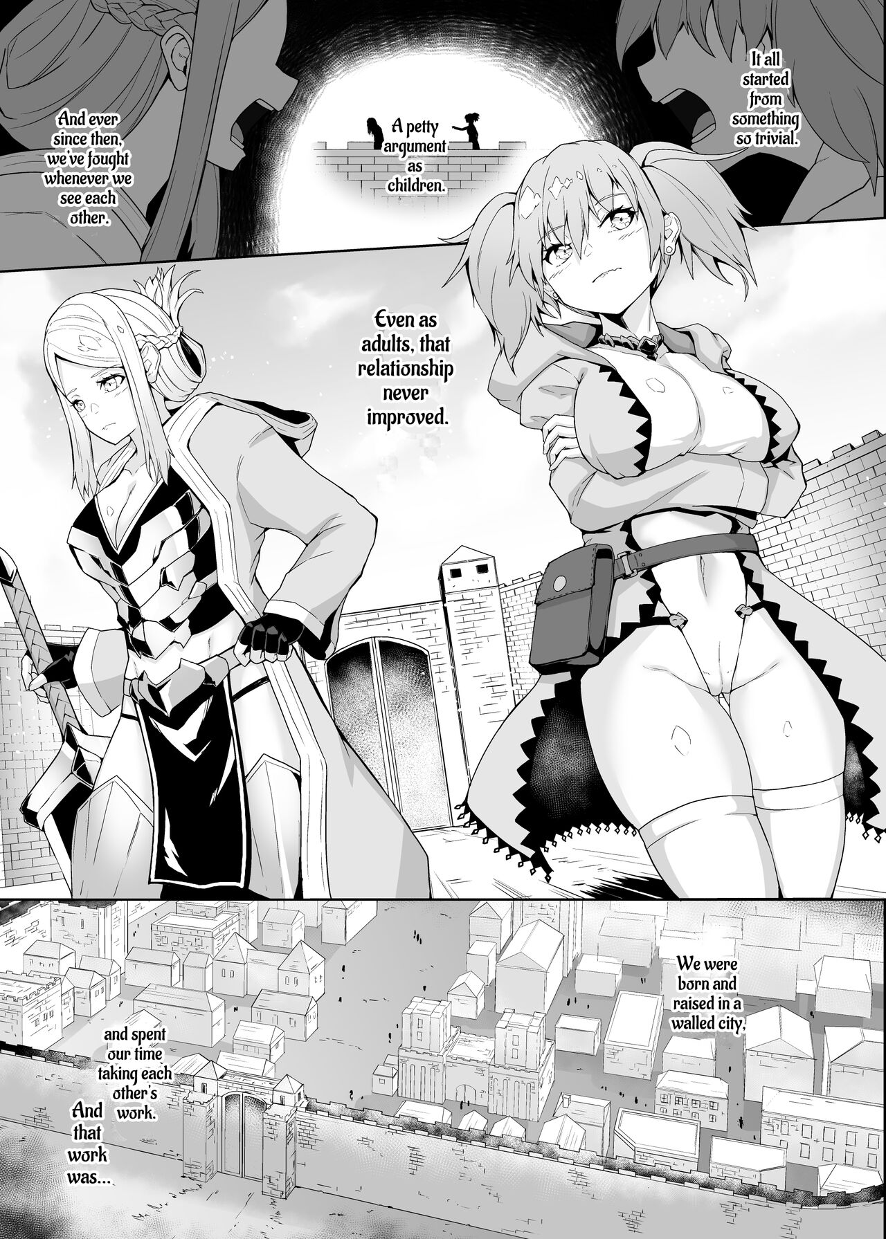 Level Drain Futanari Kyousei Sex o Saserarete, Subete o Ushinau Onna Mahoutsukai to Onna Kenshi page 2
