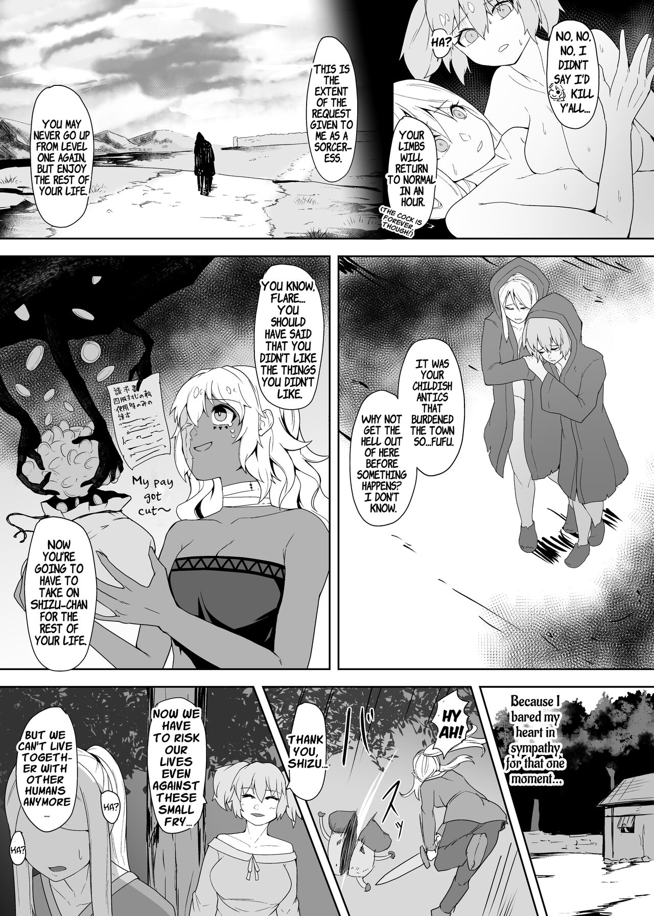 Level Drain Futanari Kyousei Sex o Saserarete, Subete o Ushinau Onna Mahoutsukai to Onna Kenshi page 35