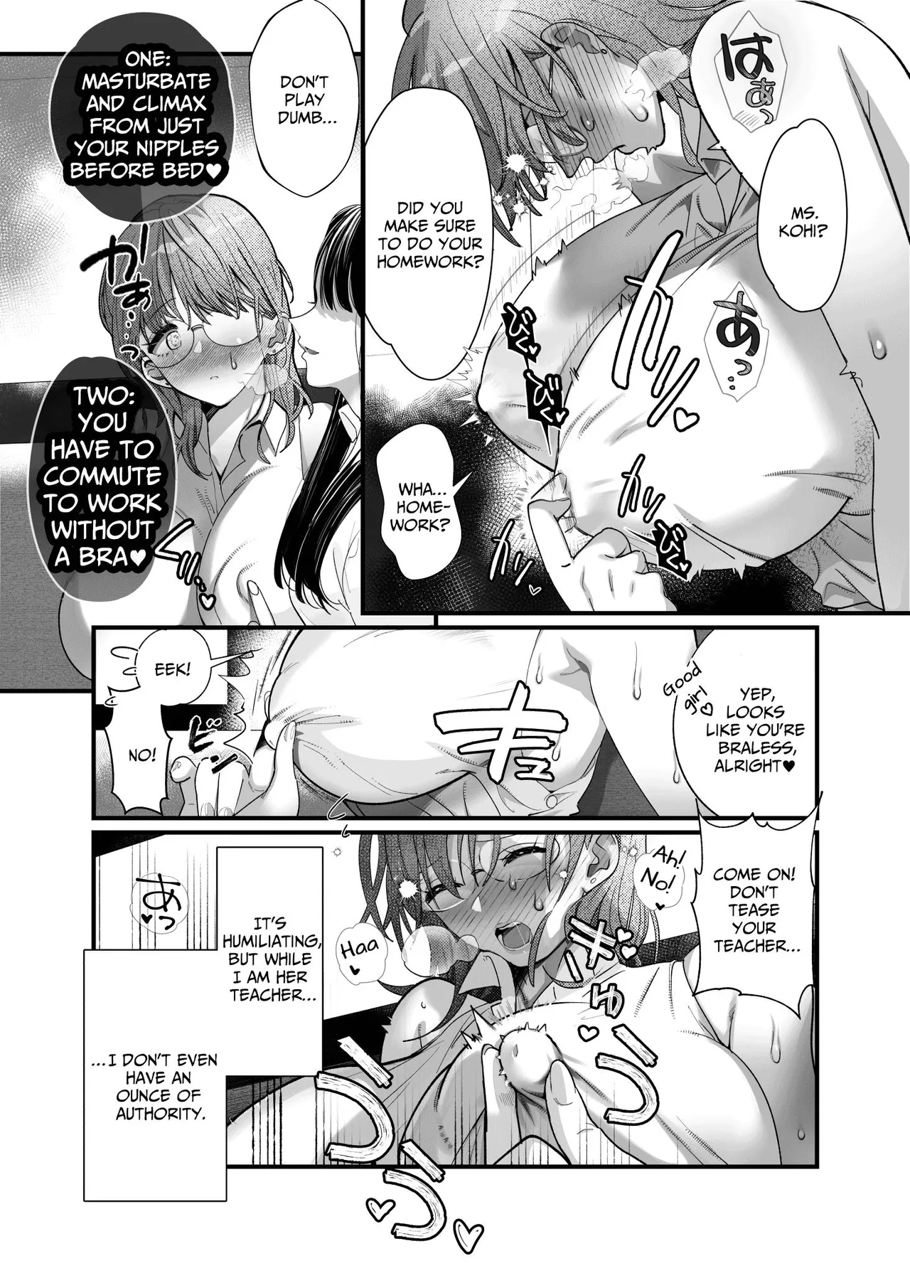 Lezzy Nipple Bus Commute ~Female Teacher Defeated By Her Devilish Student~ page 7
