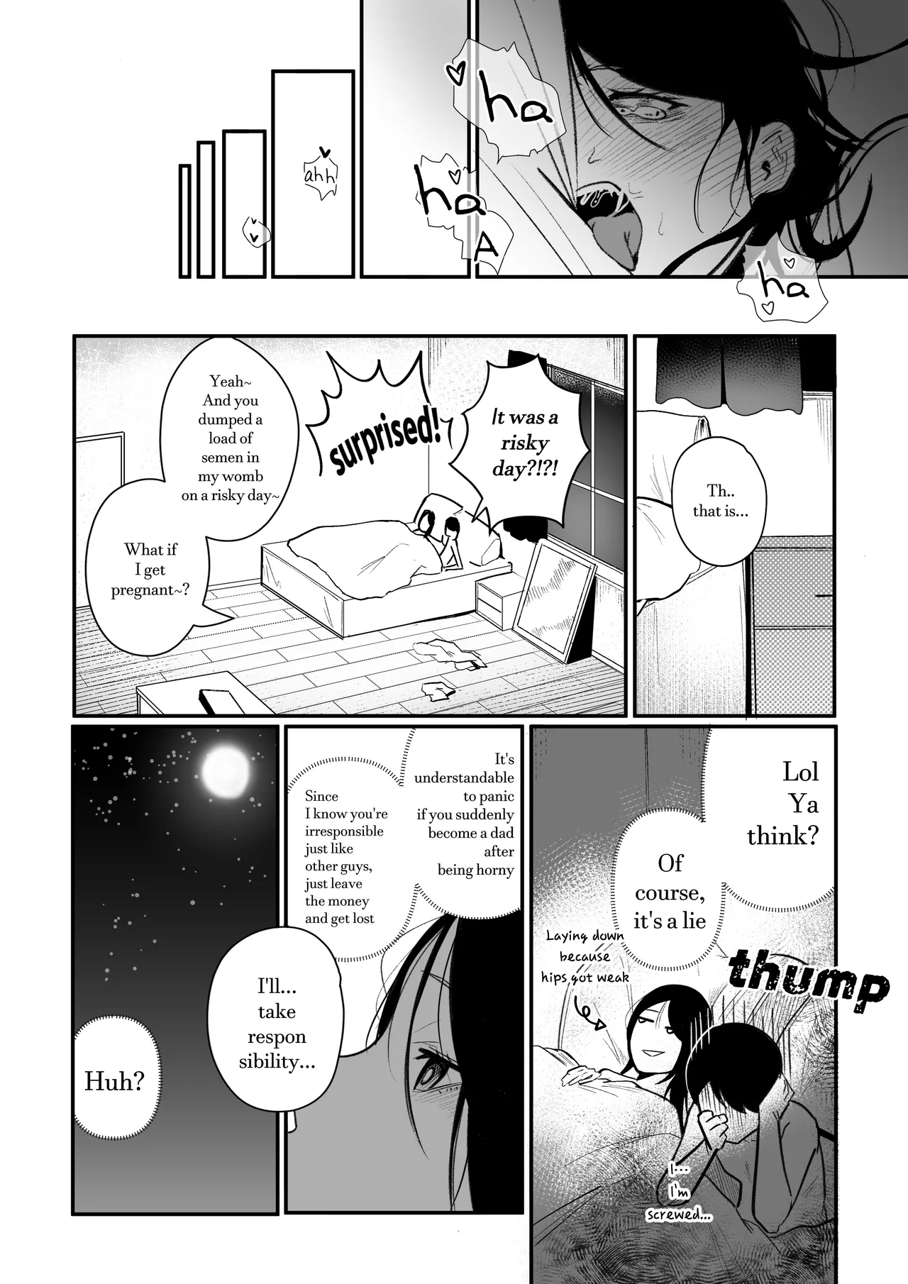 Living together with the buxom female bully! page 28