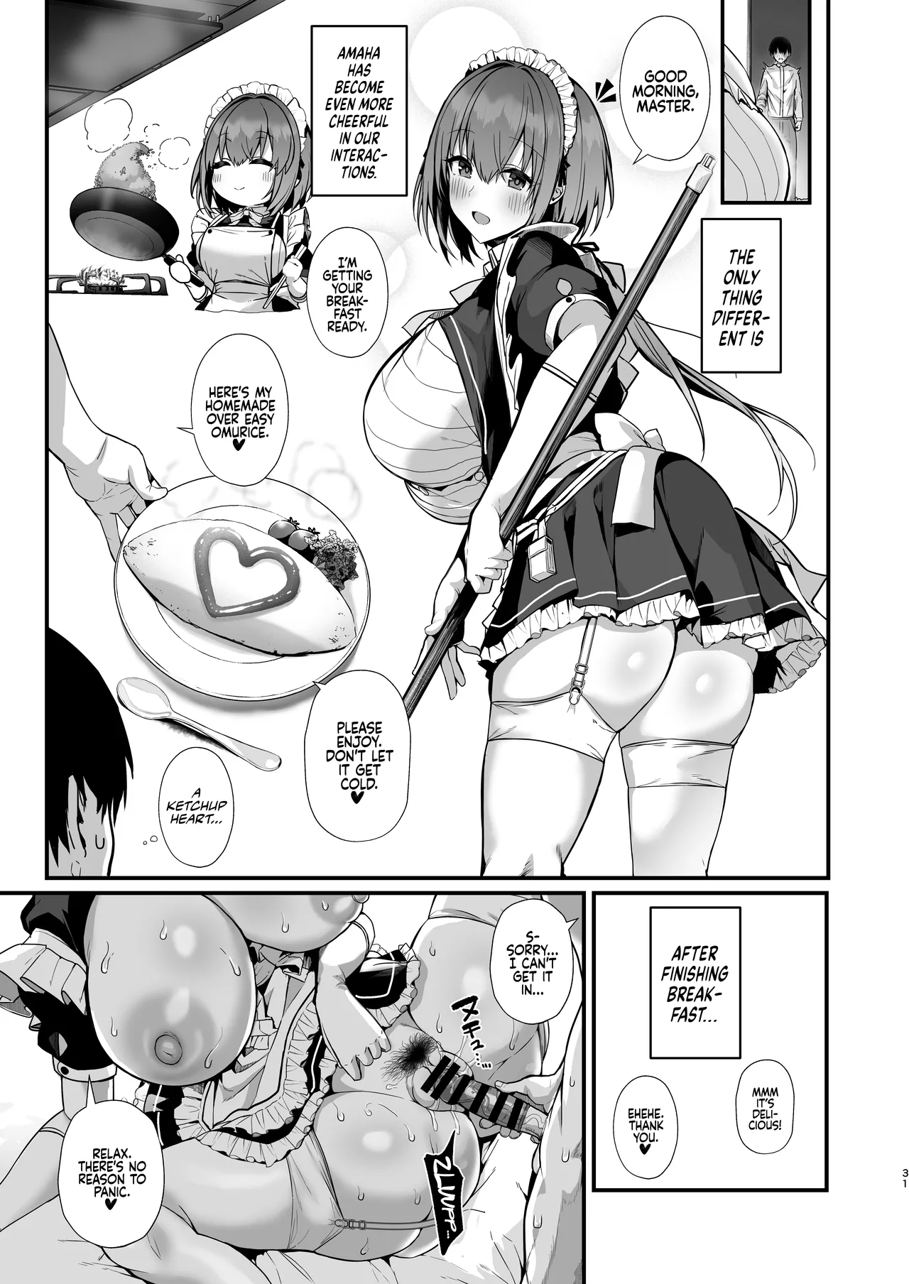 Love Maid - A Story about having lots of Sex with a Sweet, Super-loving Big-breasted Sexy Maid page 32