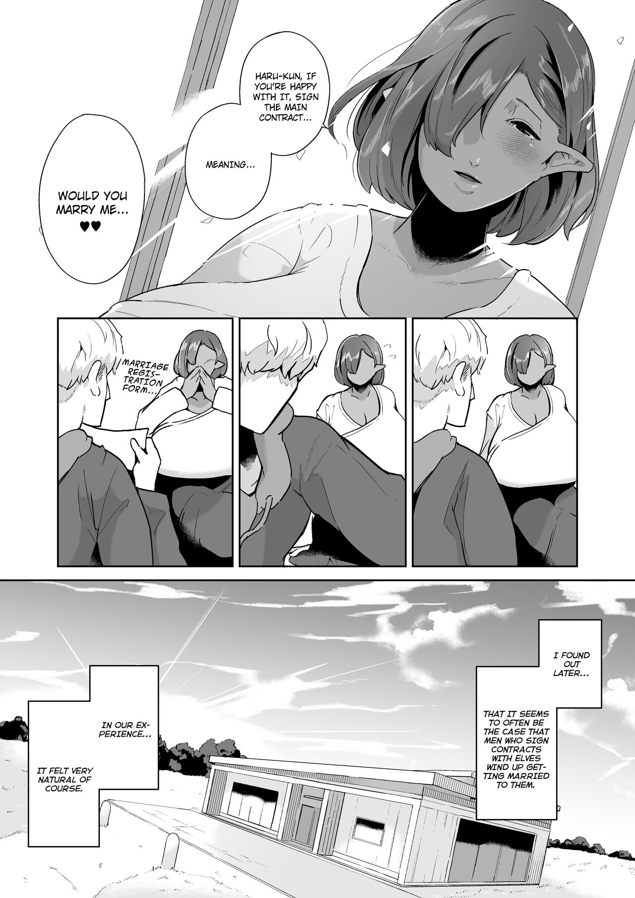 Lovey-dovey Devirginization Life with a Big Titty Middle Aged Dark Elf Woman page 44