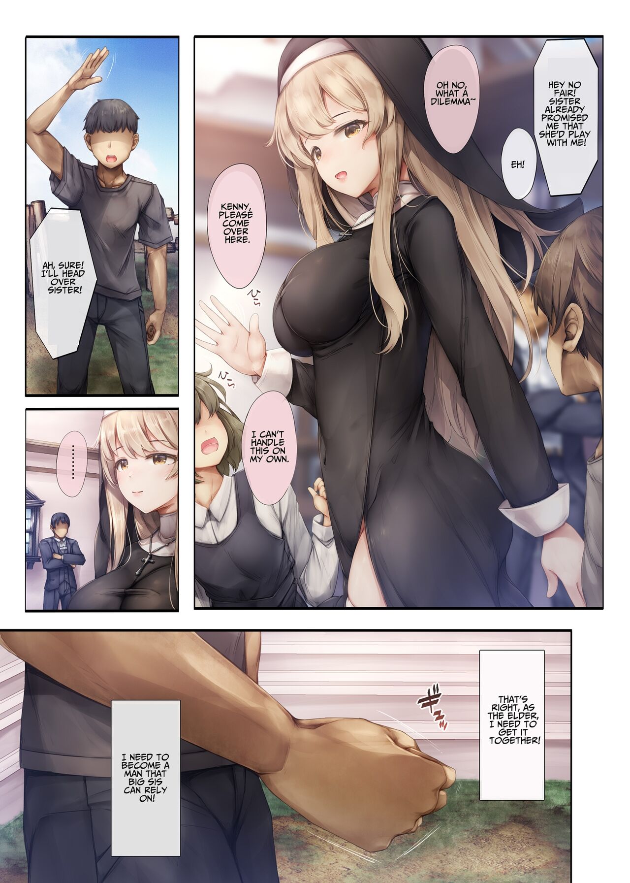 Machihazure no Seijo-sama Daisuki na Onee-chan wa Boku no Shiranai Otoko no Mono page 9