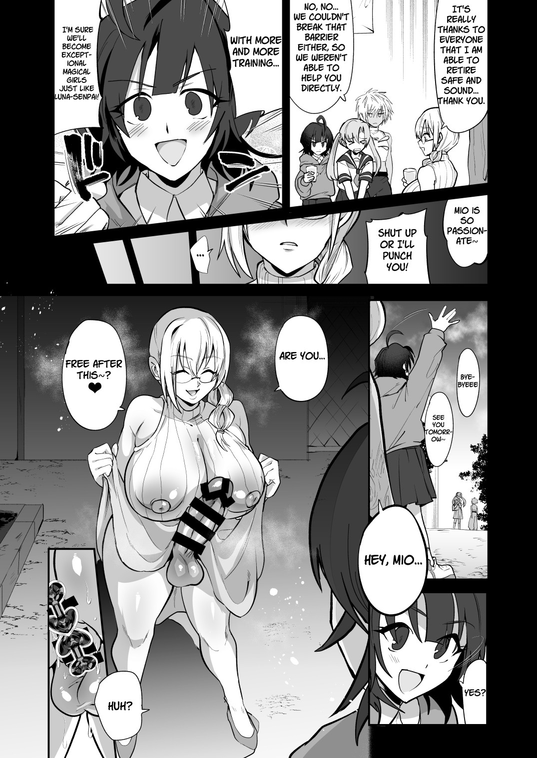 Magic Girl vs. Futanari Combatant Sisters page 22