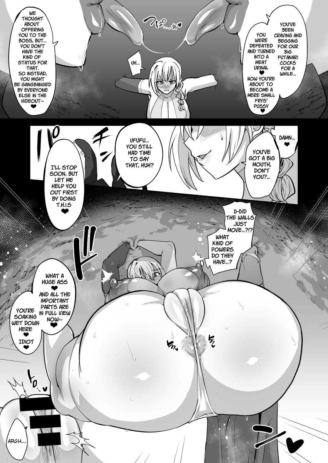 Magic Girl vs. Futanari Combatant Sisters page 9