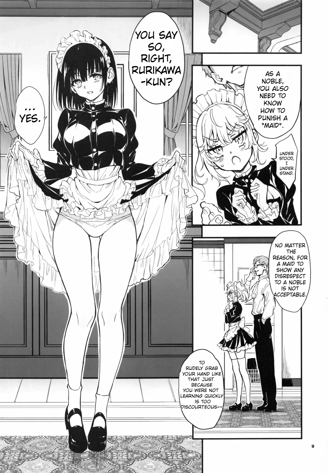 Maid Kyouiku. 9 -Botsuraku Kizoku Rurikawa Tsubaki- page 9