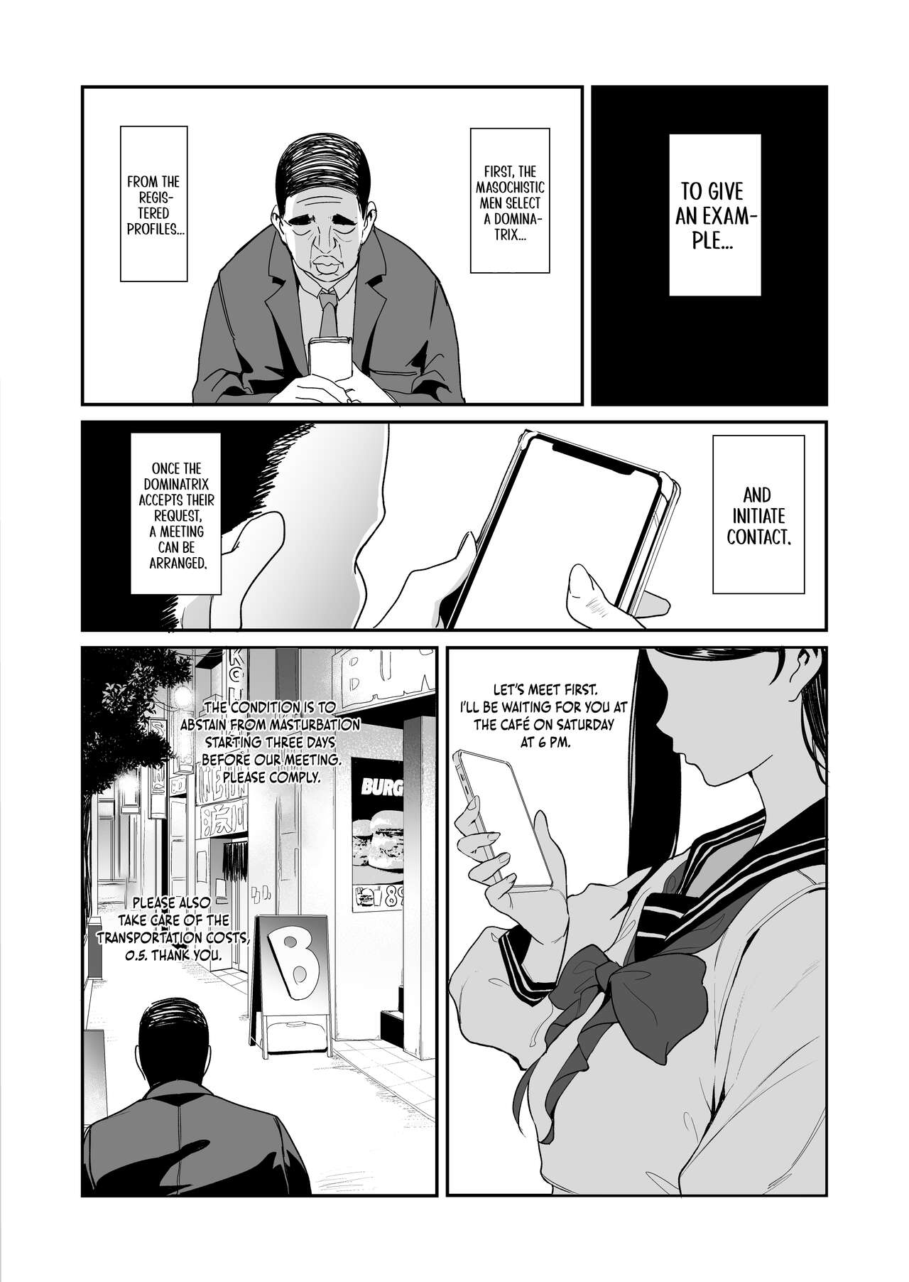 Masochistic Life -Masochistic Men searching for and being trained by Dominatrix through an App page 3