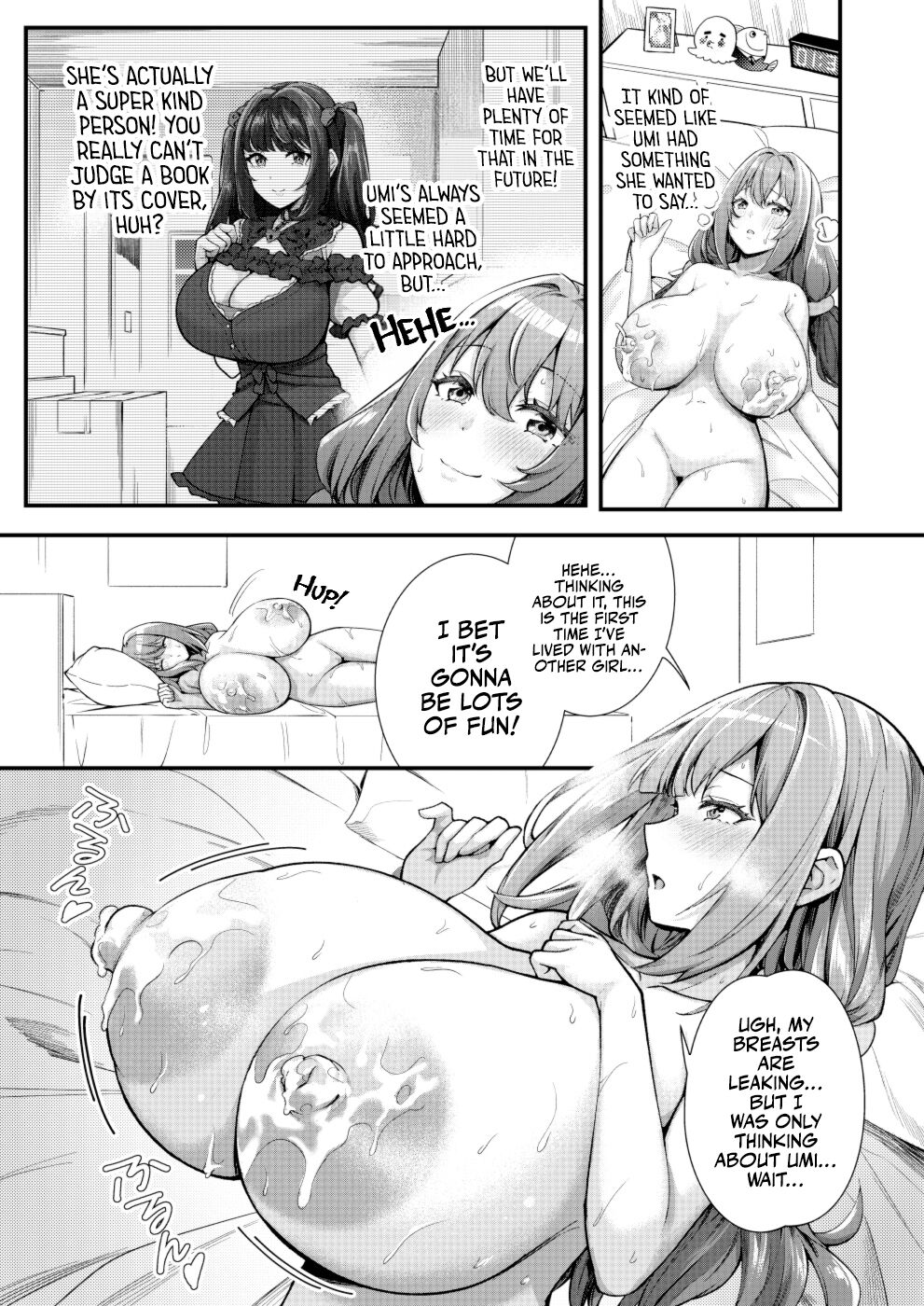 Mega Busty Breastmilk Constitution Me & Jirai-style Fashion Futanari Dickgirl's Cohabitation Life page 8