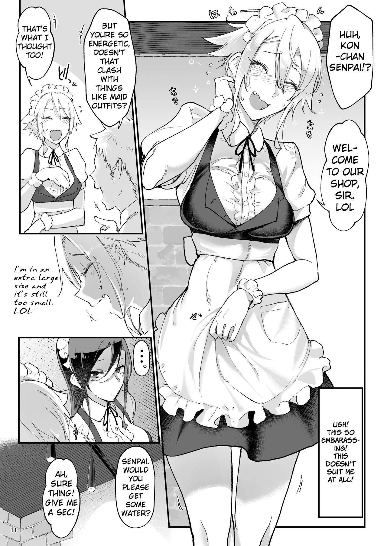 Mesu Dachi Four Itome no Deka Onna Senpai page 11