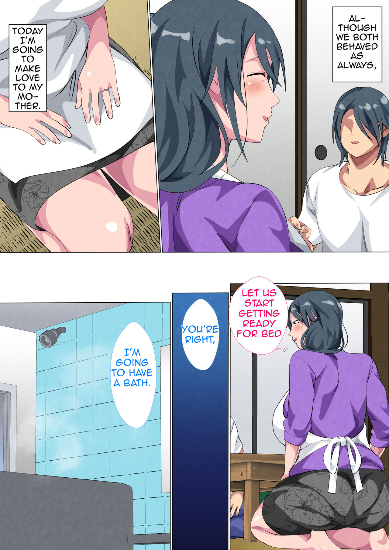 Miboujin no Haha ・Sayoko ~Yojouhan ni Sumu Oyako no Koubi Kiroku~| Widowed Mother Sayoko ~Record of a Copulation of a Mother and Son Living in a Small Room~ page 29
