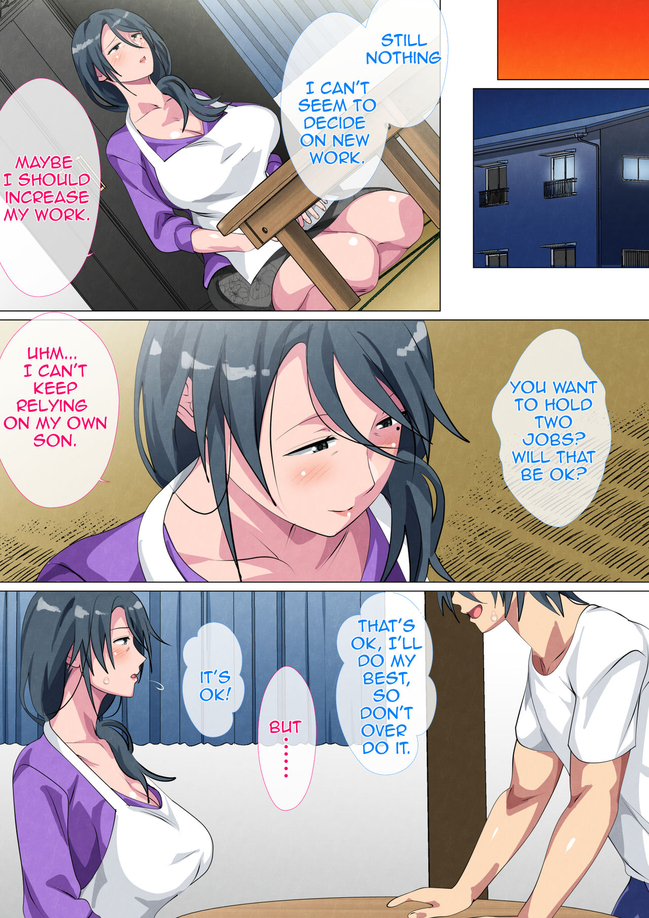Miboujin no Haha ・Sayoko ~Yojouhan ni Sumu Oyako no Koubi Kiroku~| Widowed Mother Sayoko ~Record of a Copulation of a Mother and Son Living in a Small Room~ page 62