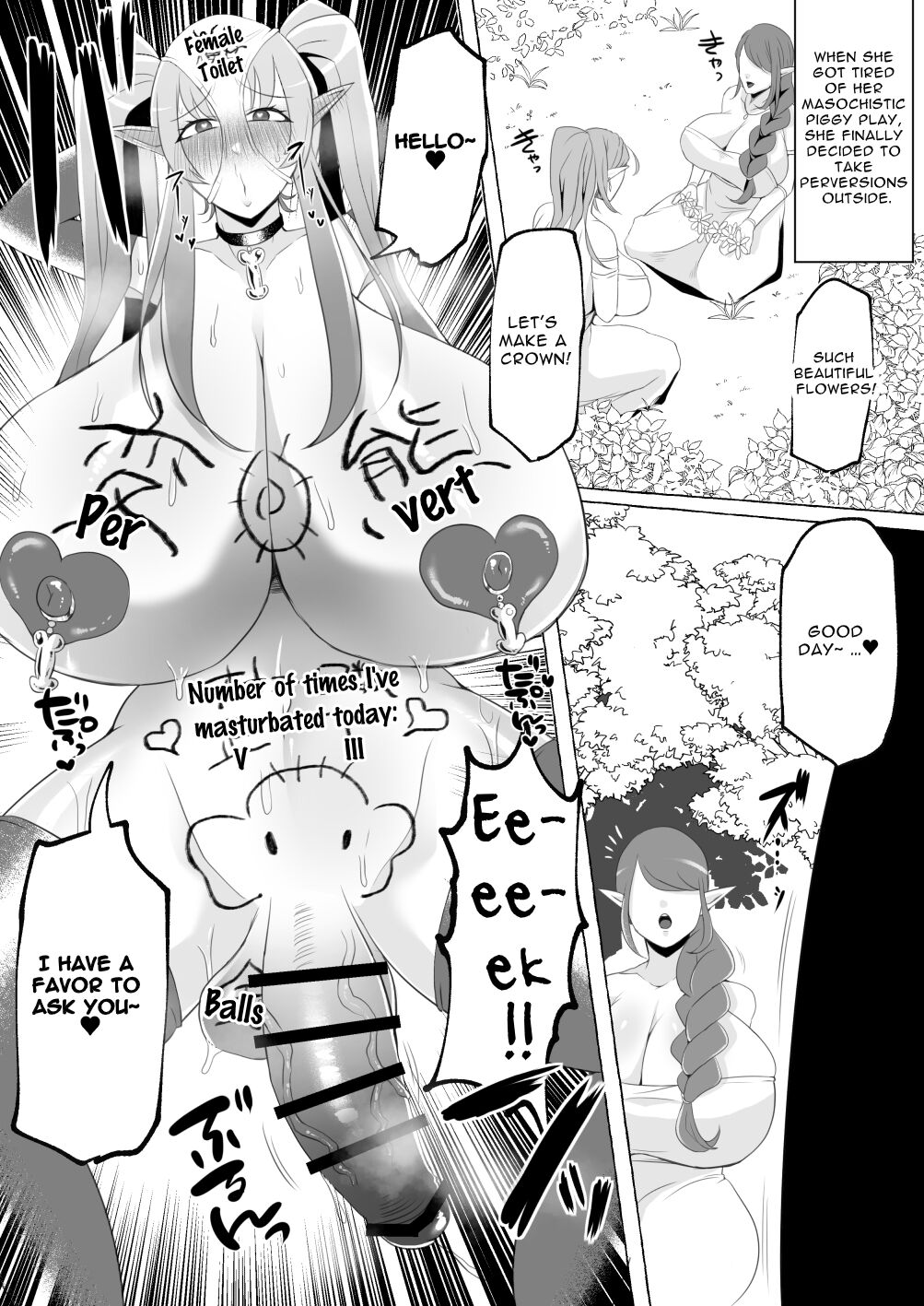 Mikudashiteta Otoko Ika no Gehin Chinpo Nou ni Natte Elf Bijo-tachi ni Nakadashi Shimakutta Ageku Shasei no Tame ni Buzama Sarashite Daiji na Kuni made Horoboshichau Hanashi page 28
