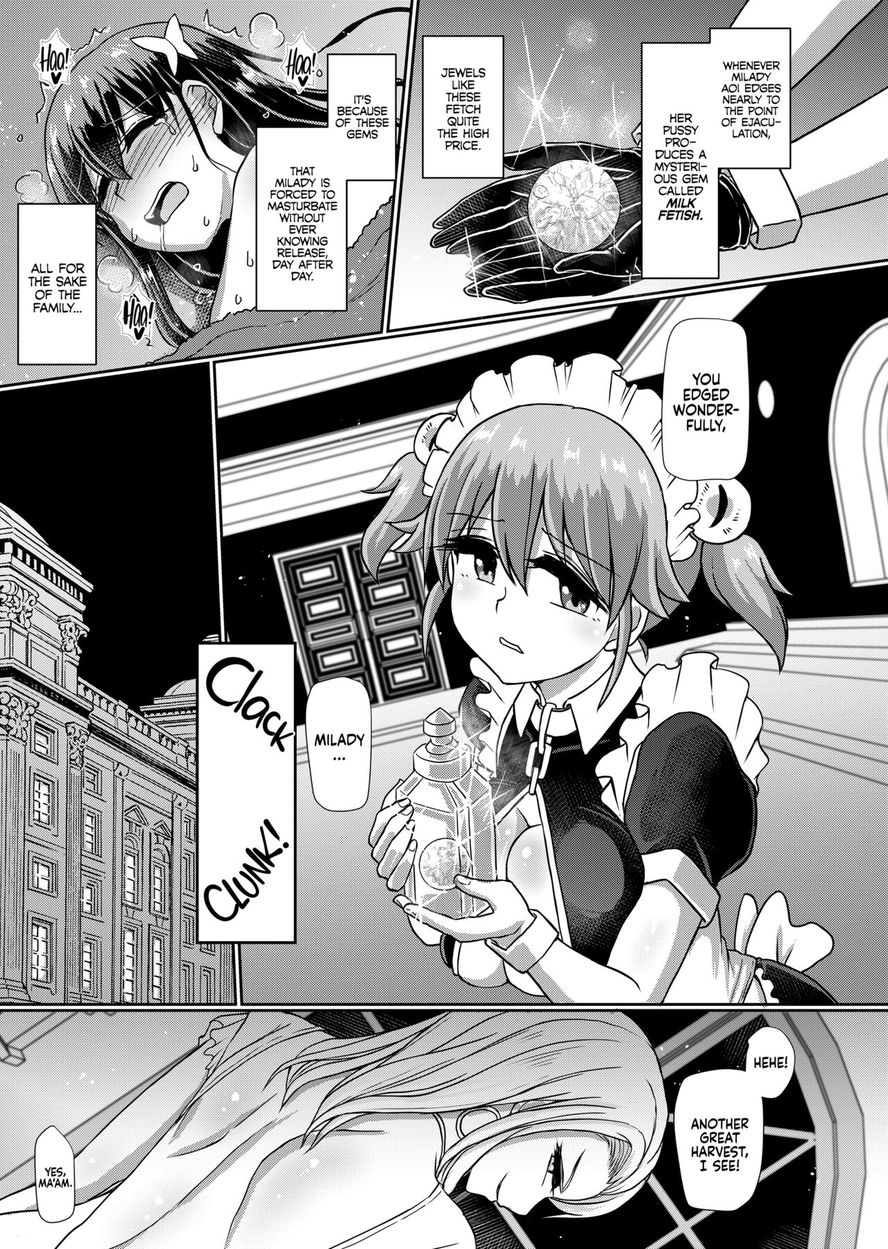 Milk Fetish Futanari Ojousama no Ikena nai sun tome Onanii page 17
