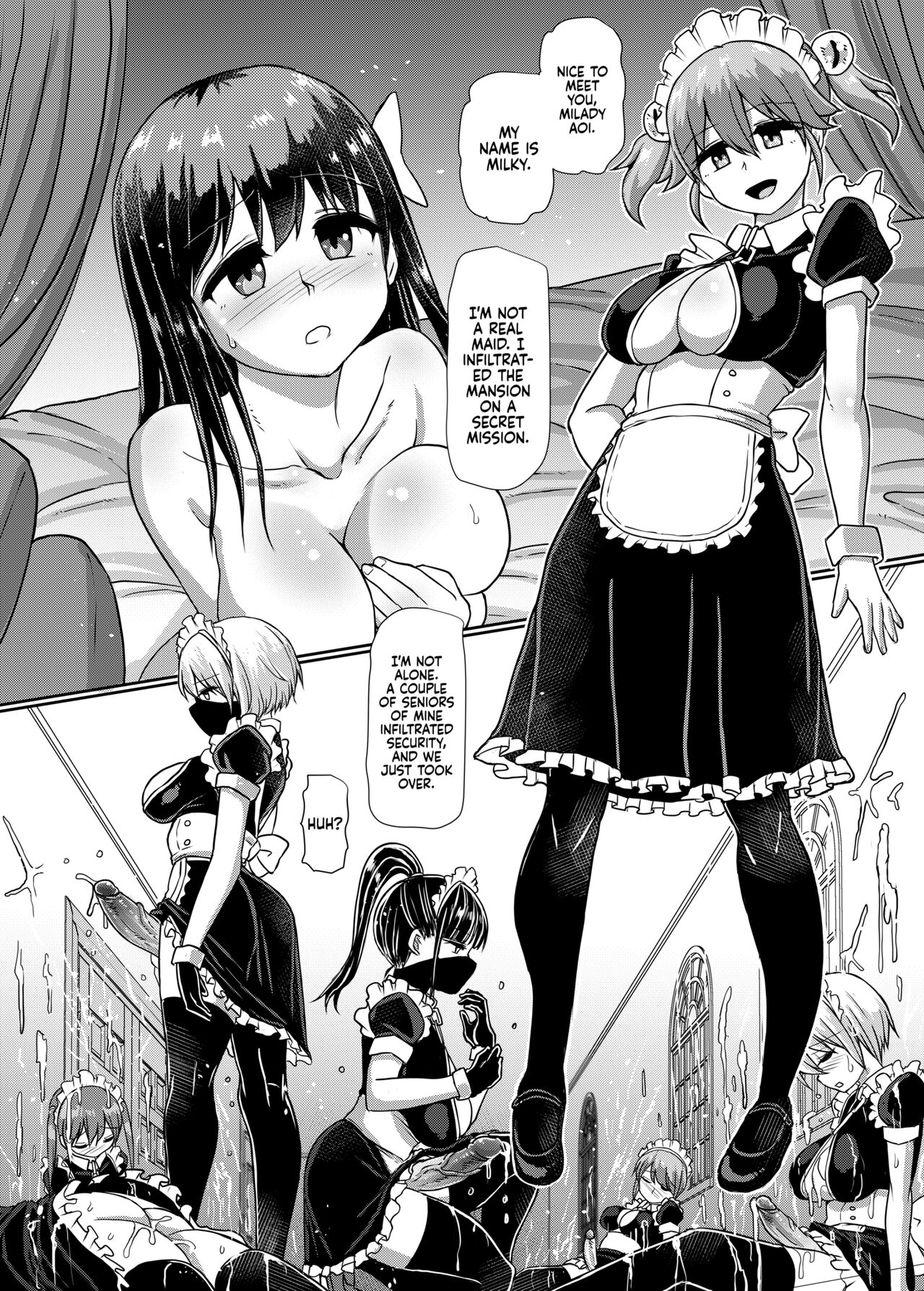 Milk Fetish Futanari Ojousama no Ikena nai sun tome Onanii page 20