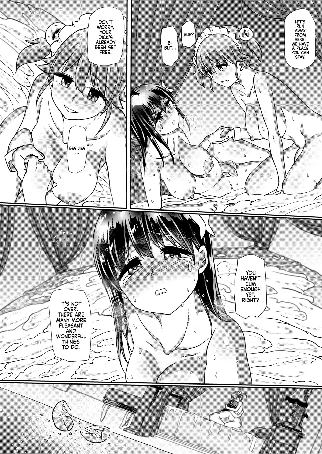 Milk Fetish Futanari Ojousama no Ikena nai sun tome Onanii page 36
