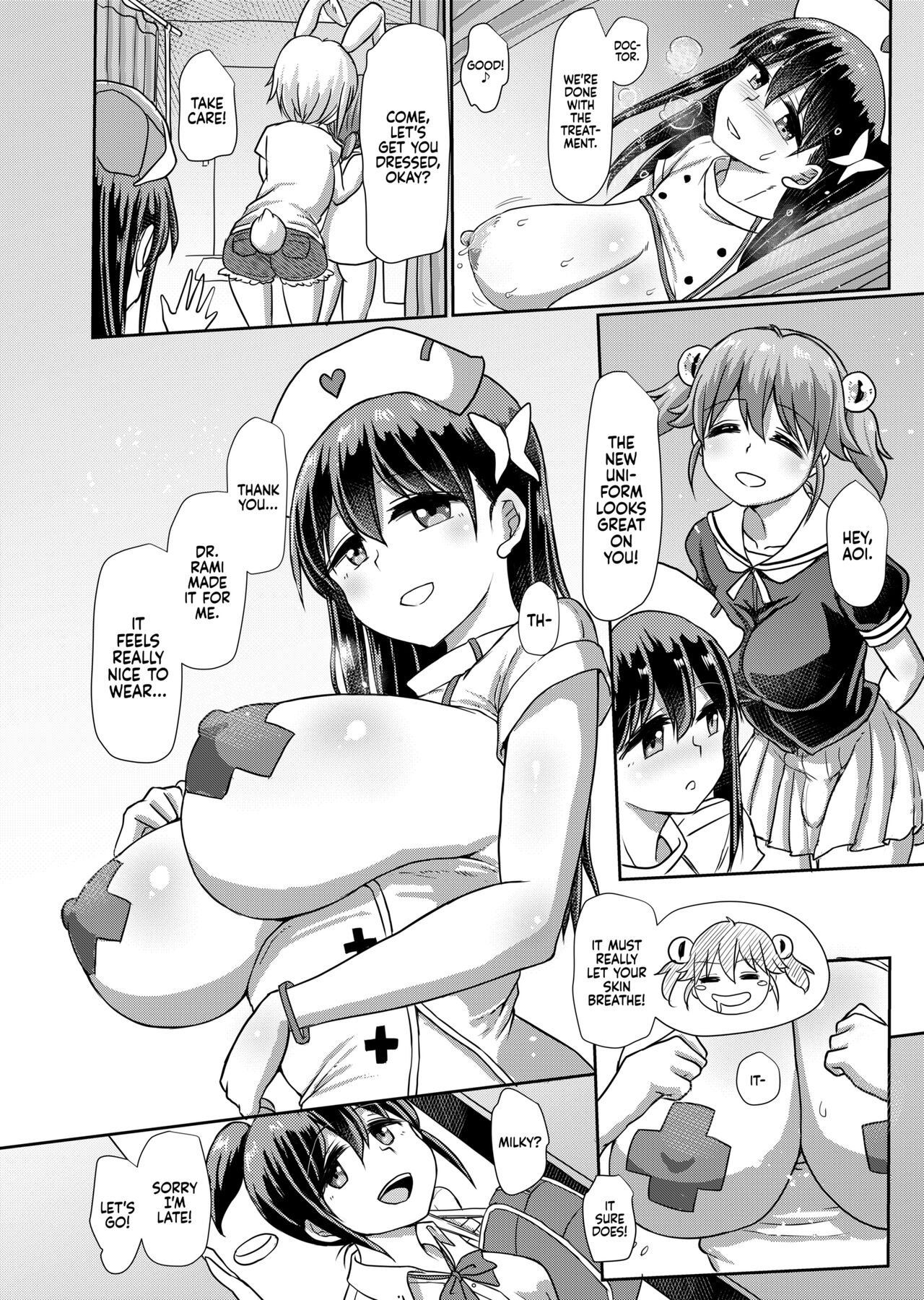 Milk Fetish Futanari Ojousama no Ikena nai sun tome Onanii page 38