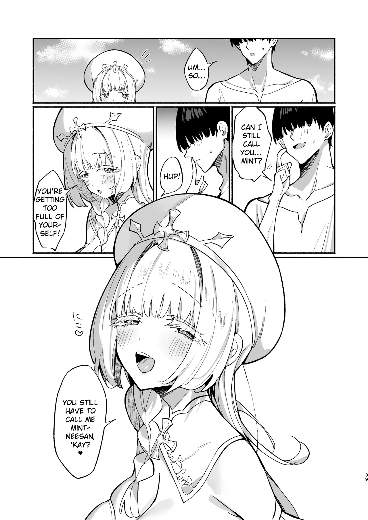 Mint-neesan wants to be lovey-dovey with Warrior-kun ~Seduced by the aggressive short-stack healer~ page 38