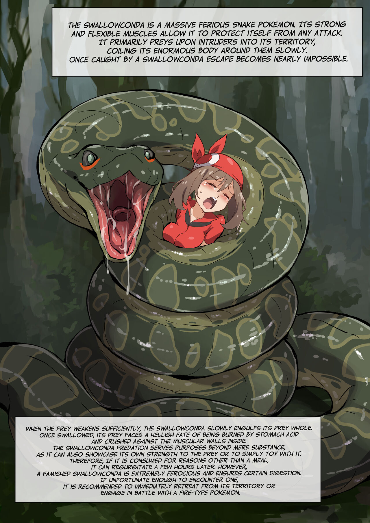 [Mist Night (Co_Ma) Hell Of Swallowed One-Shot Haruka Vs Swallowconda (Pokemon) [English] page 8