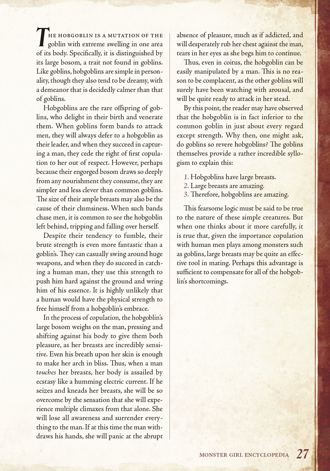 Monster Girl Encyclopedia Vol. 1 page 28