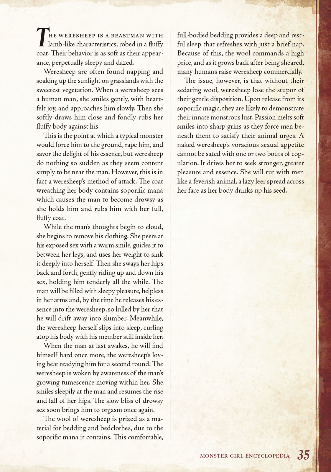 Monster Girl Encyclopedia Vol. 1 page 36
