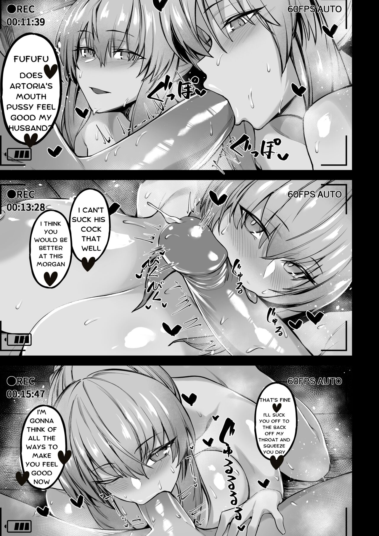 Morgan and Her Sister's (Artoria Alter) Semen Squeezing Diary page 13