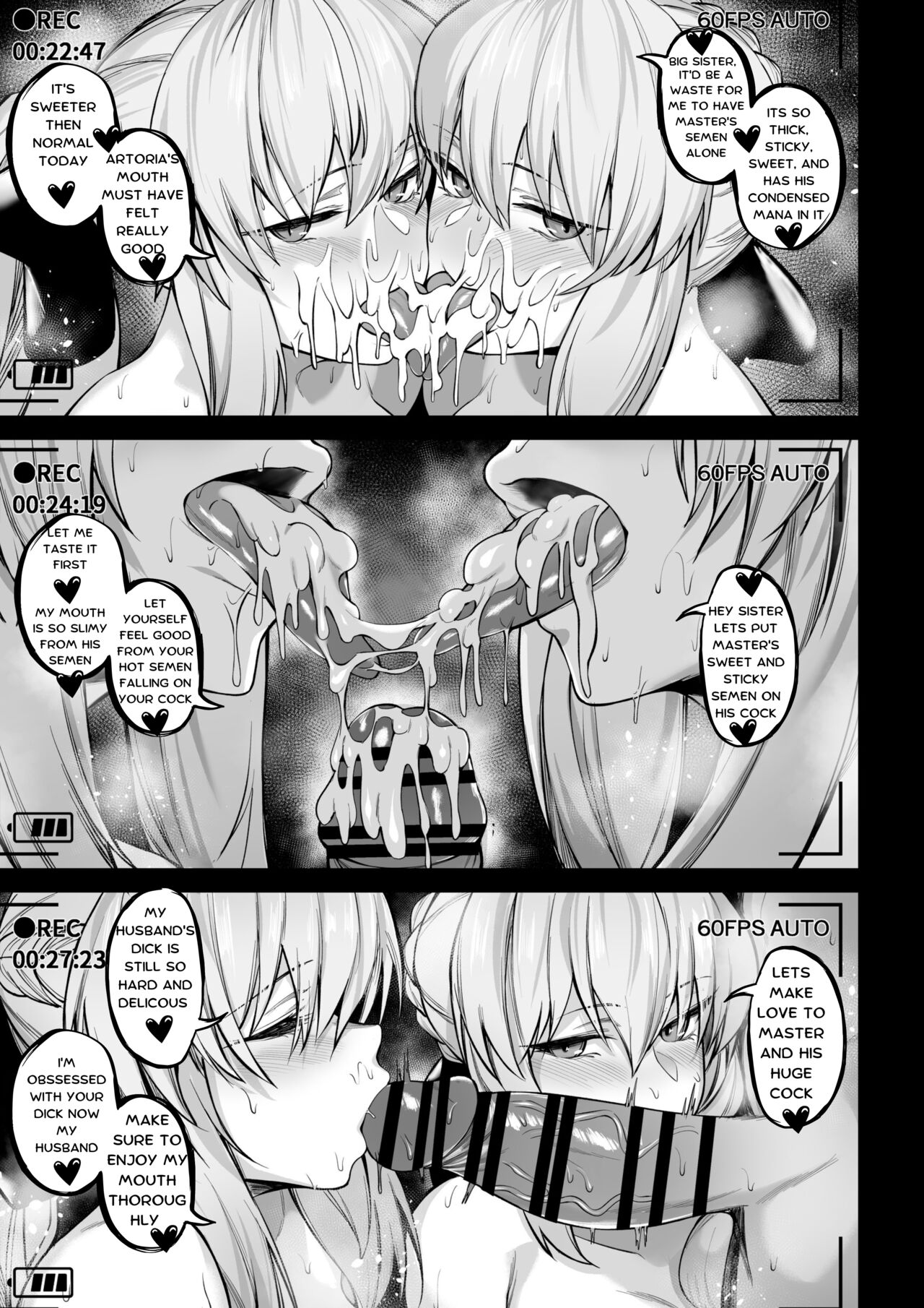Morgan and Her Sister's (Artoria Alter) Semen Squeezing Diary page 15