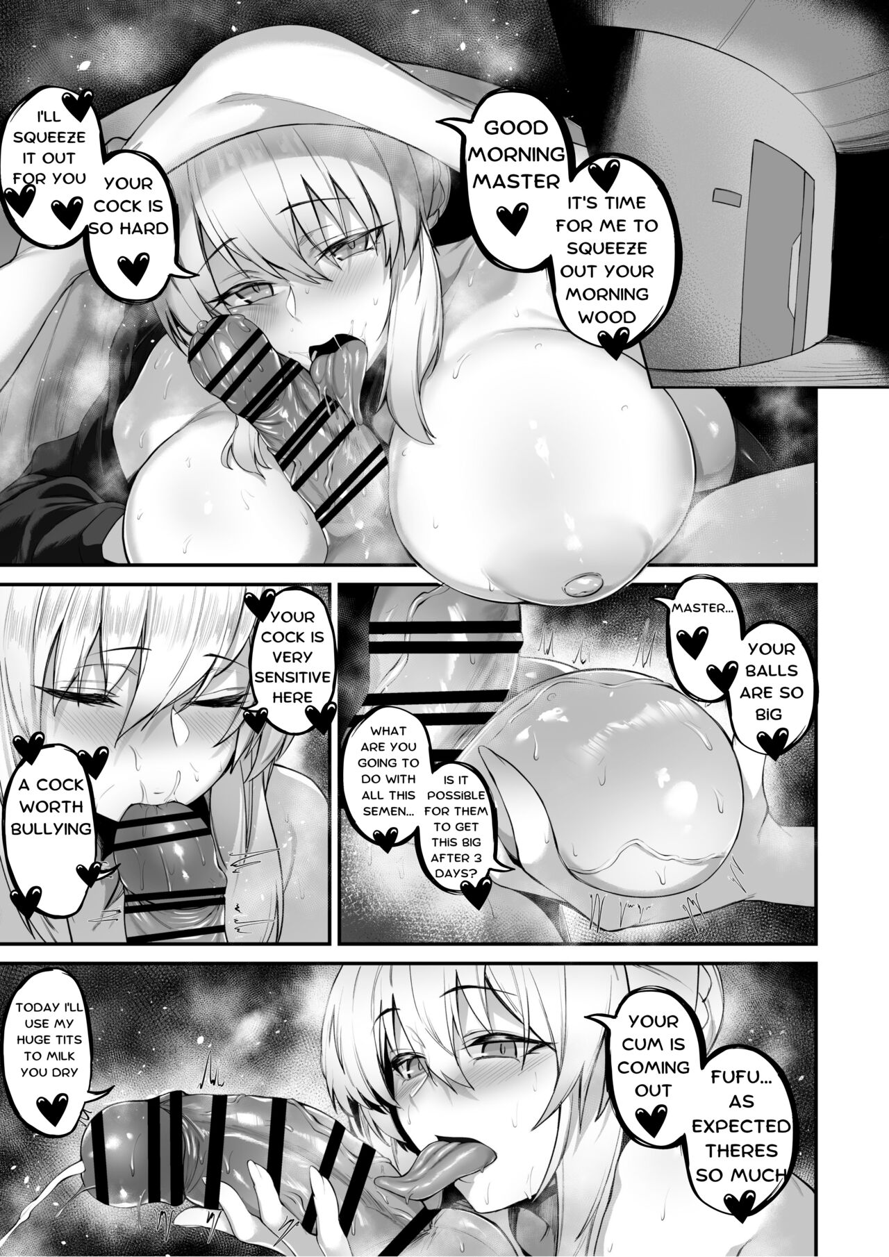 Morgan and Her Sister's (Artoria Alter) Semen Squeezing Diary page 5