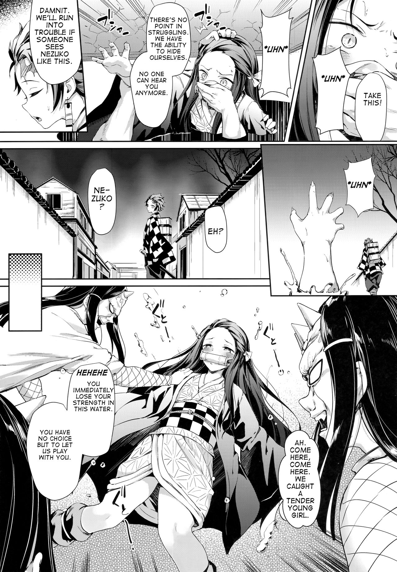 Moshi Nezuko ga Warui Hito ni Tsukamattara... page 4