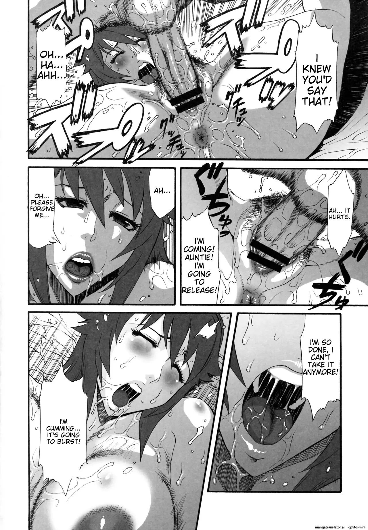 Mother and daughter bowl Extra large breasts and breast milk comic anthology page 38